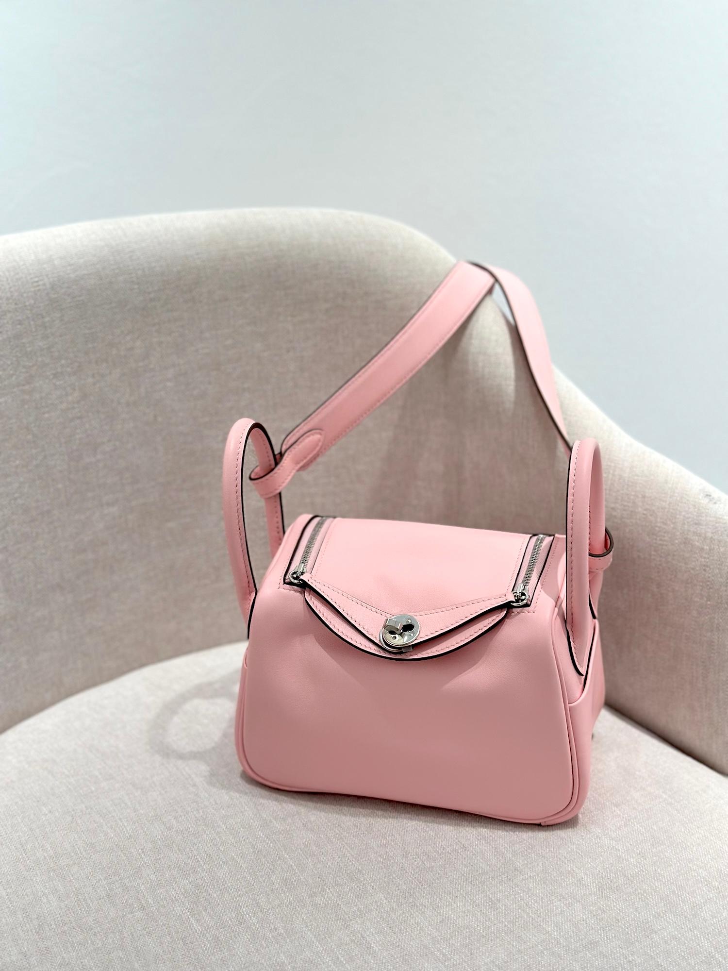 ランク NS 未使用品 HERMÈS エルメス ミニリンディ ローズサクラ (3Q) スイフト シルバー金具 B刻印 (2023) - 4