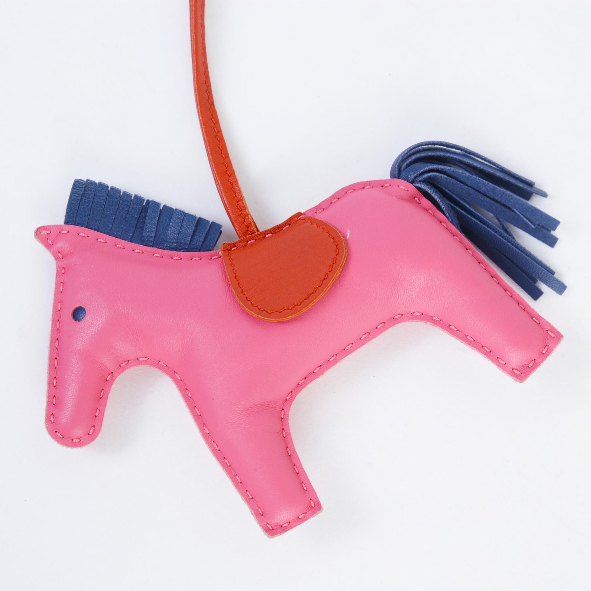 A美品 HERMÈS 爱马仕 Rodeo MM 小马 粉色 蓝色 Agneau阿格诺 - 3