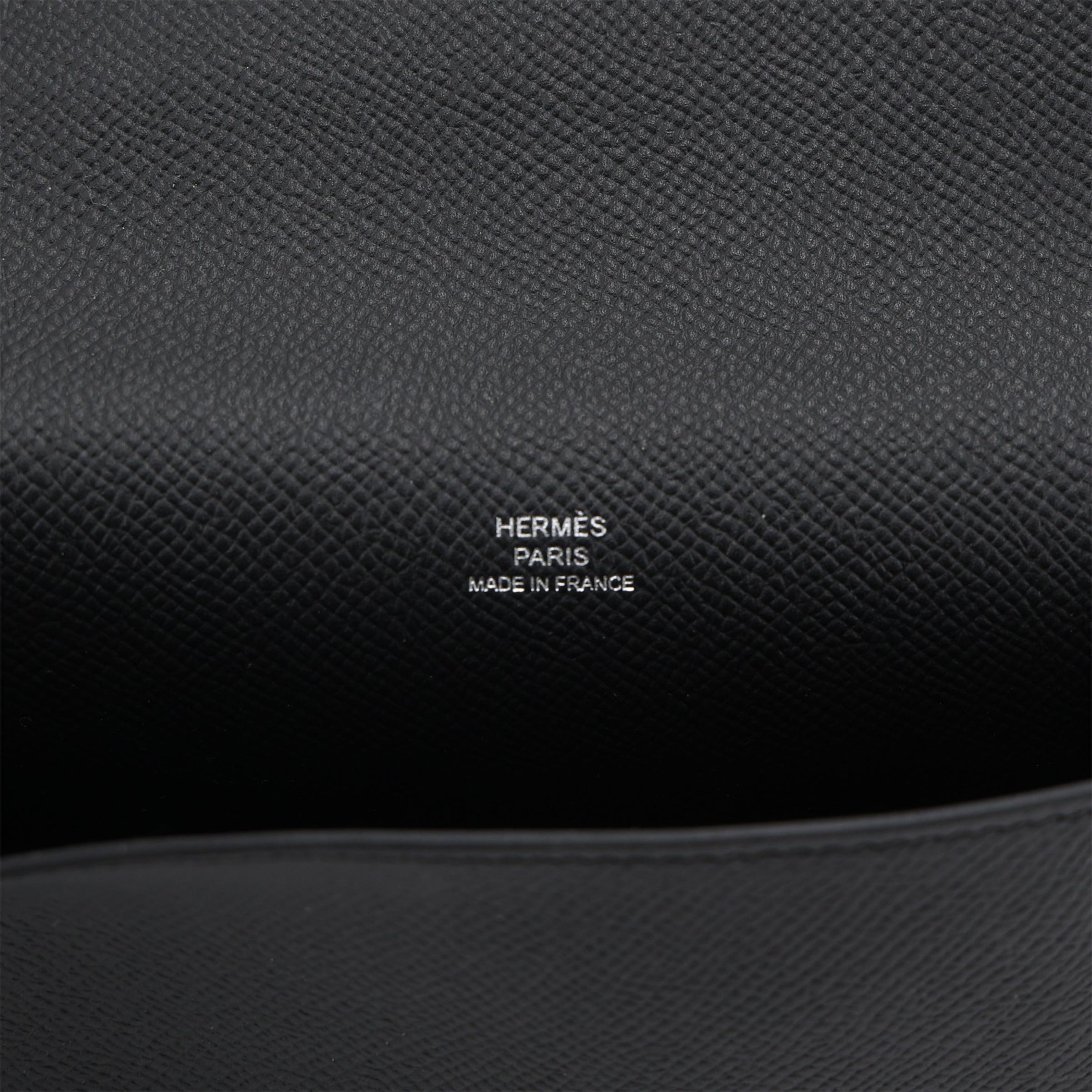 ランク N 新品 HERMÈS エルメス エルメスナップ ウォレット ブラック (89) エプソン シルバー金具 K刻印 (2025) - 12