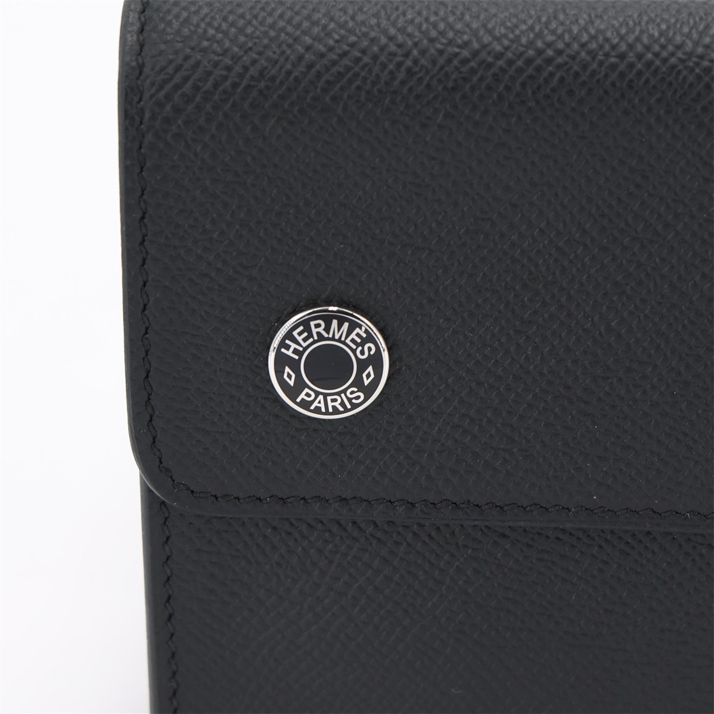 ランク N 新品 HERMÈS エルメス エルメスナップ ウォレット ブラック (89) エプソン シルバー金具 K刻印 (2025) - 10