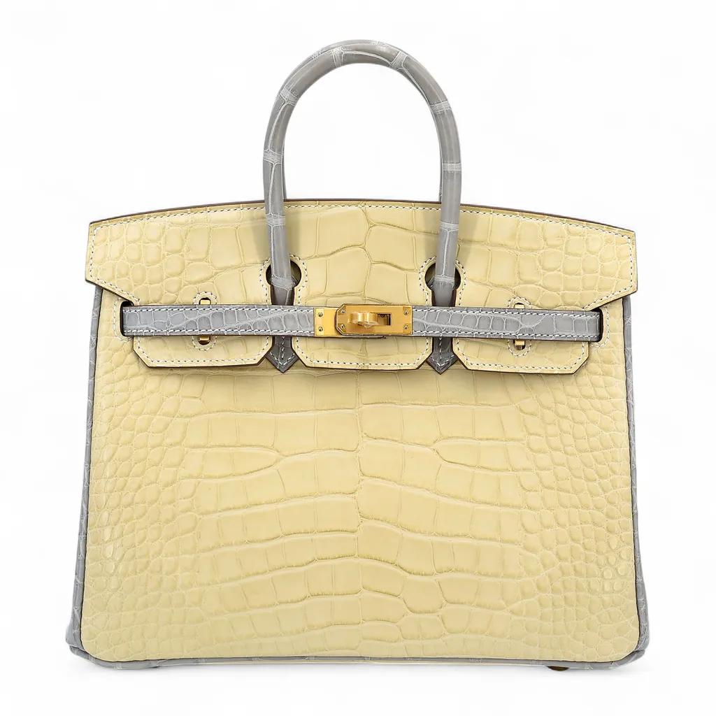 Birkin 25 Y1 香草色 Vanille 80 珍珠灰 Gris Perle