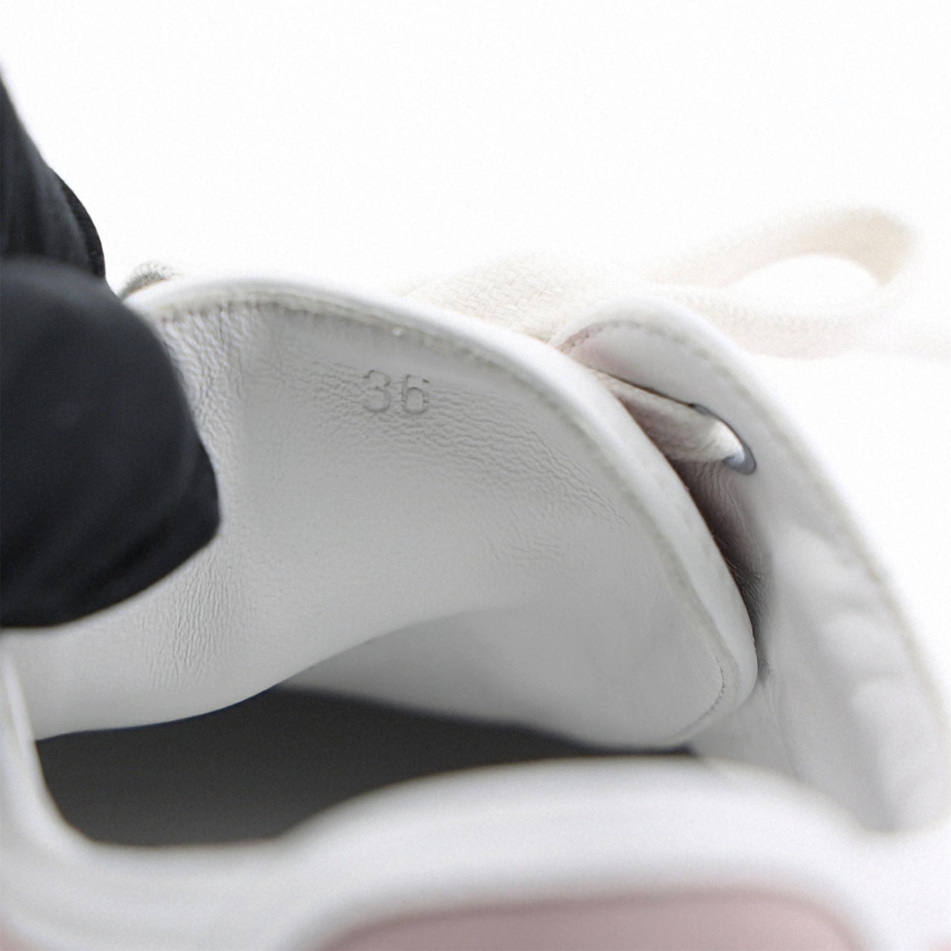 Brand New ( Rank N ) HERMÈS Get sneaker Pink White Chevre - 8