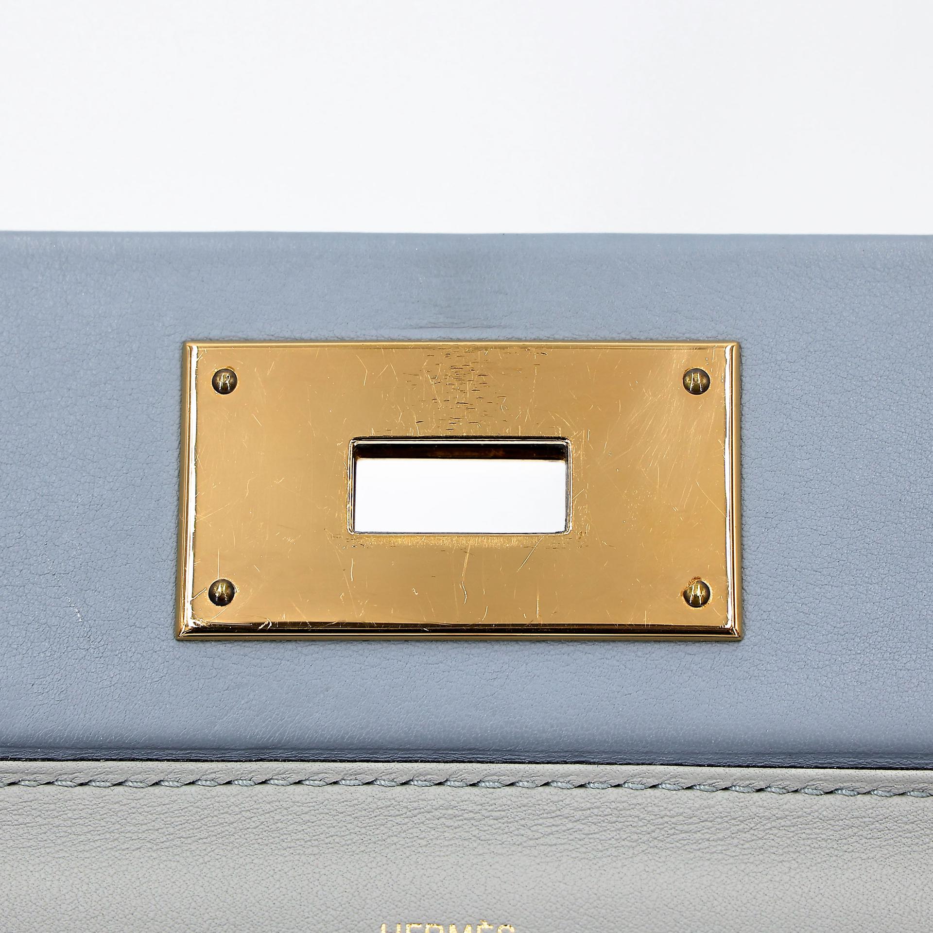 ランク A HERMÈS エルメス ヴァンキャトルミニ ブルーグラシエ (8U) エバーカラー ゴールド金具 Z刻印 (2021) - 21