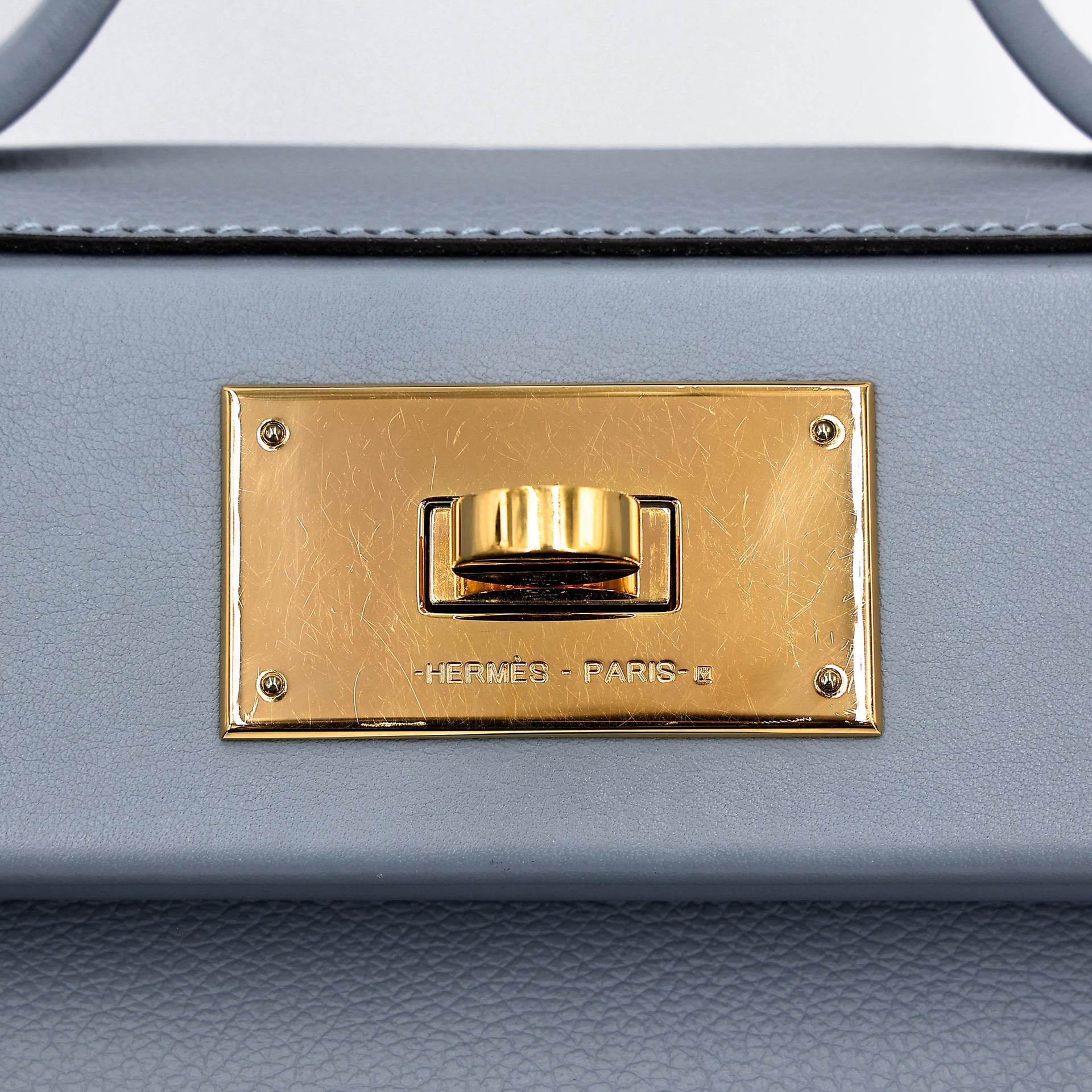 ランク A HERMÈS エルメス ヴァンキャトルミニ ブルーグラシエ (8U) エバーカラー ゴールド金具 Z刻印 (2021) - 17