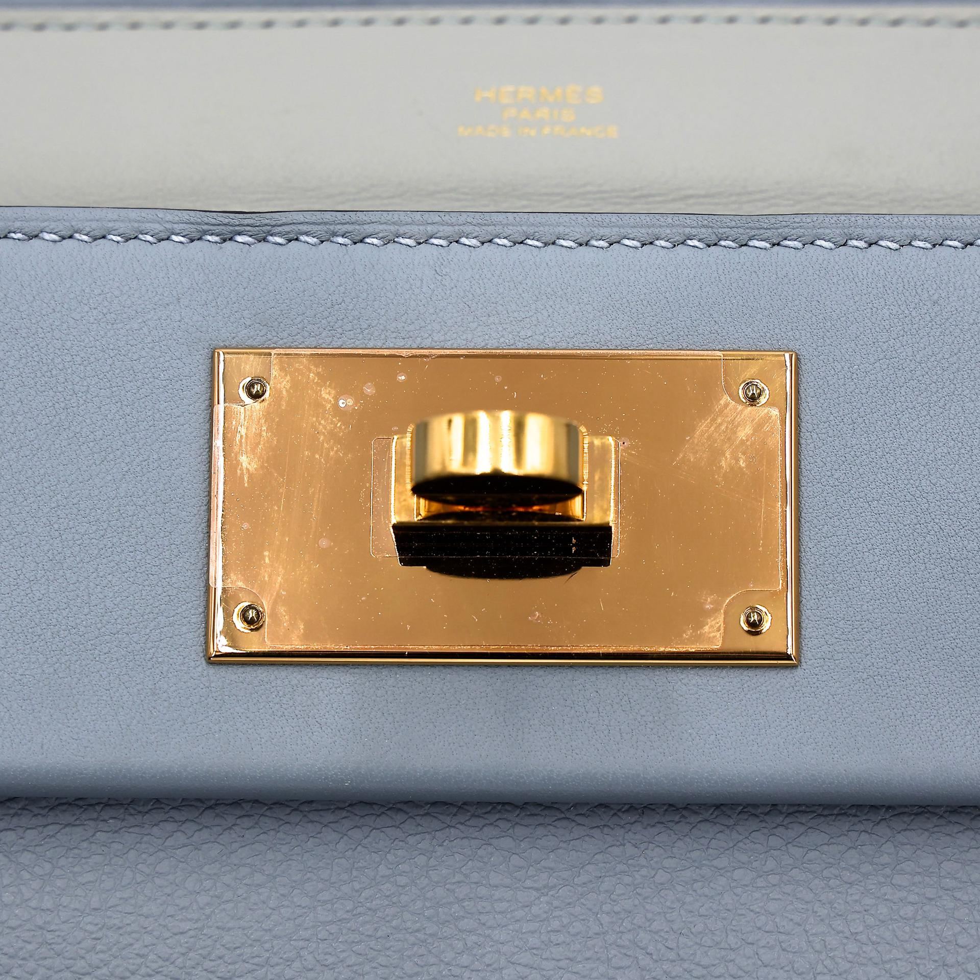 ランク A HERMÈS エルメス ヴァンキャトルミニ ブルーグラシエ (8U) エバーカラー ゴールド金具 Z刻印 (2021) - 22