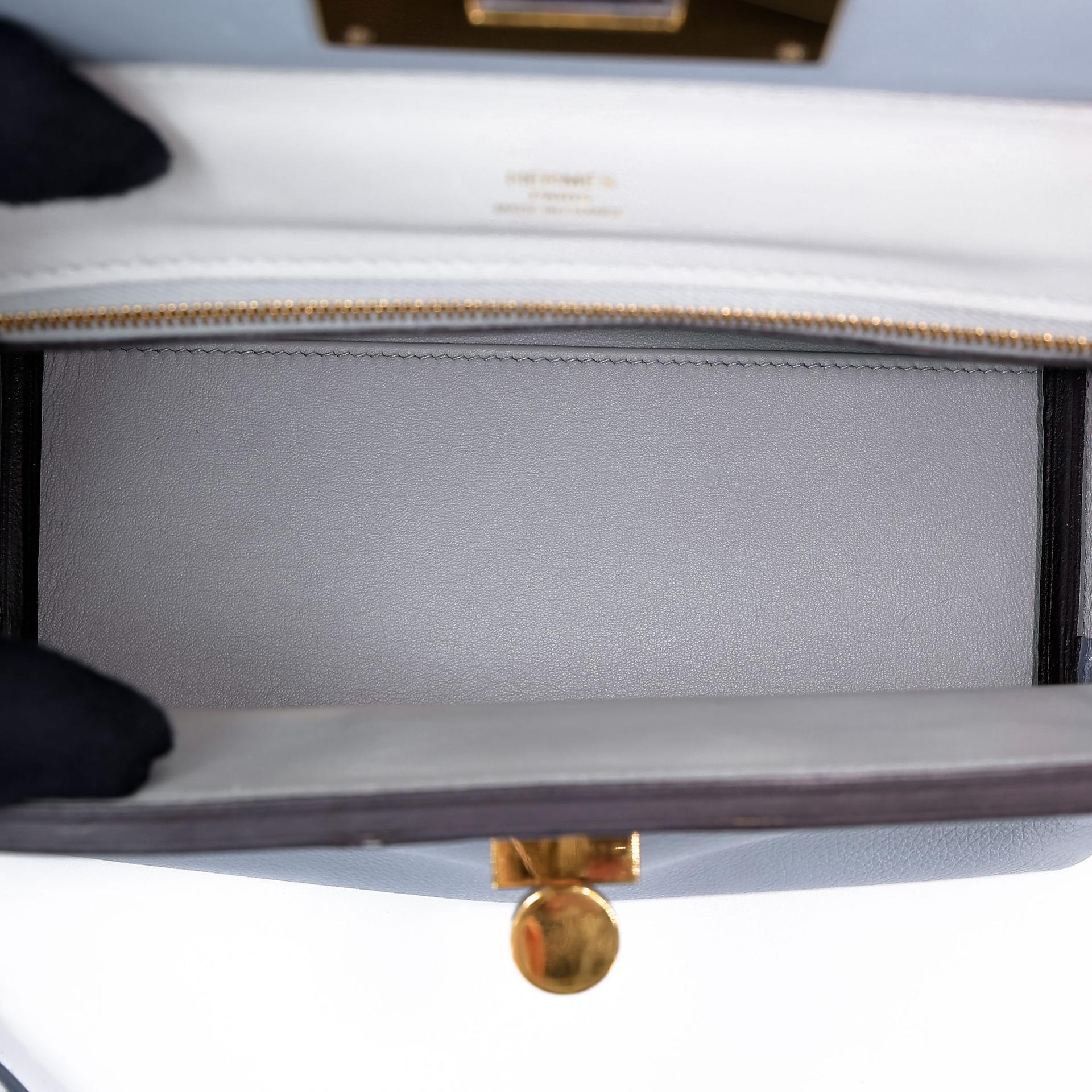 ランク A HERMÈS エルメス ヴァンキャトルミニ ブルーグラシエ (8U) エバーカラー ゴールド金具 Z刻印 (2021) - 28