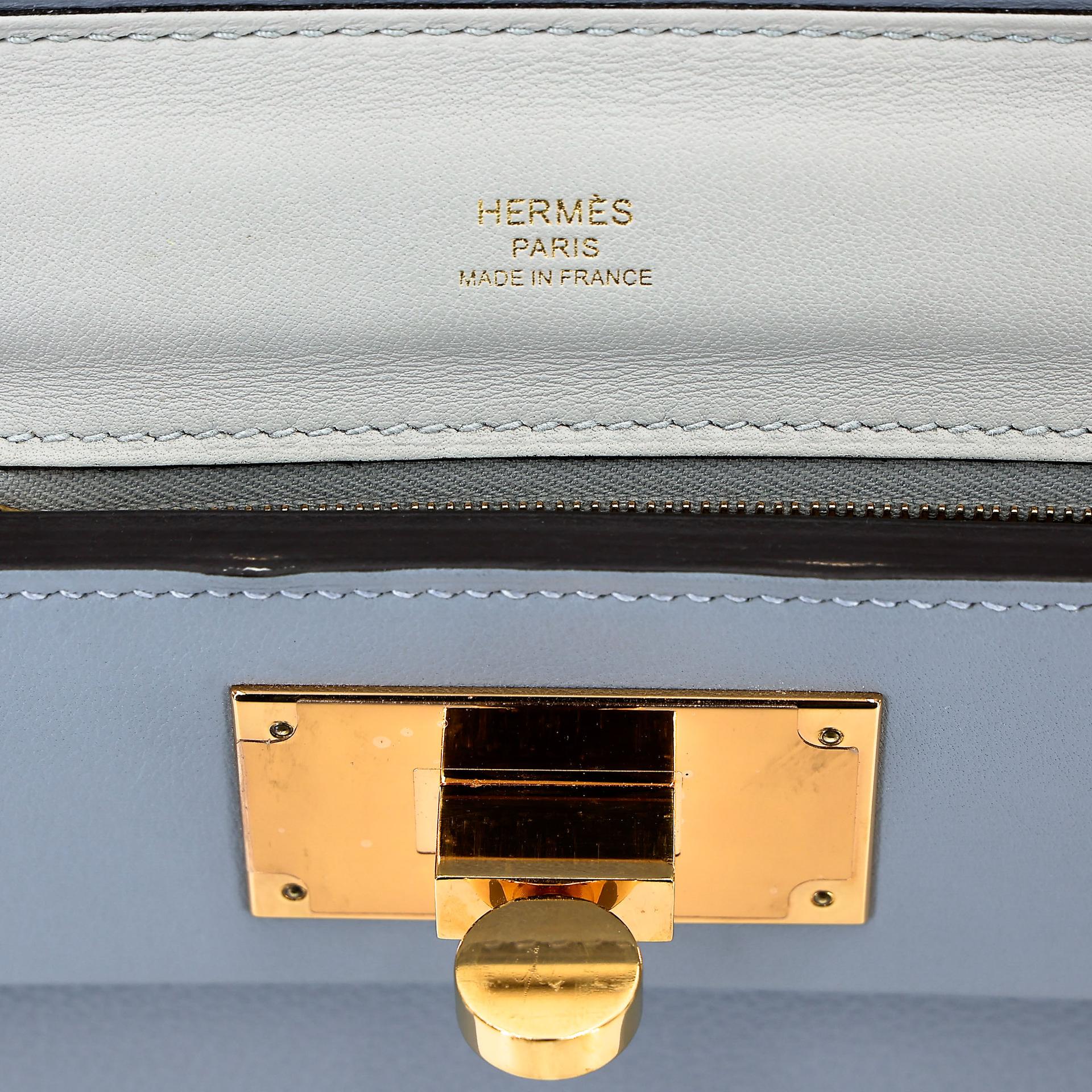 ランク A HERMÈS エルメス ヴァンキャトルミニ ブルーグラシエ (8U) エバーカラー ゴールド金具 Z刻印 (2021) - 23