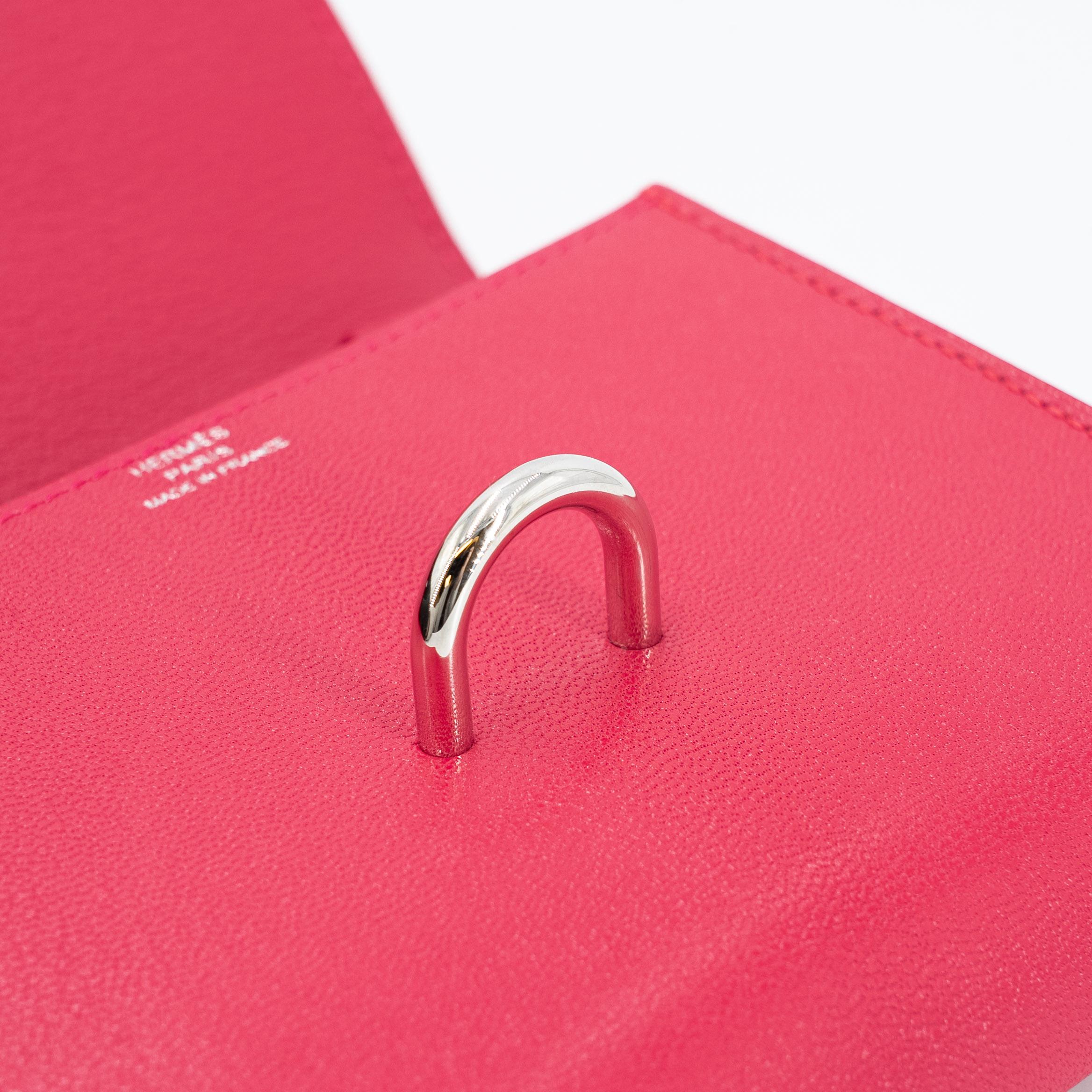 Unused ( Rank NS ) HERMÈS Chaine d'Ancre To Go wallet Rose Extreme (I6) Chamkila Palladium hardware B (2023) - 5