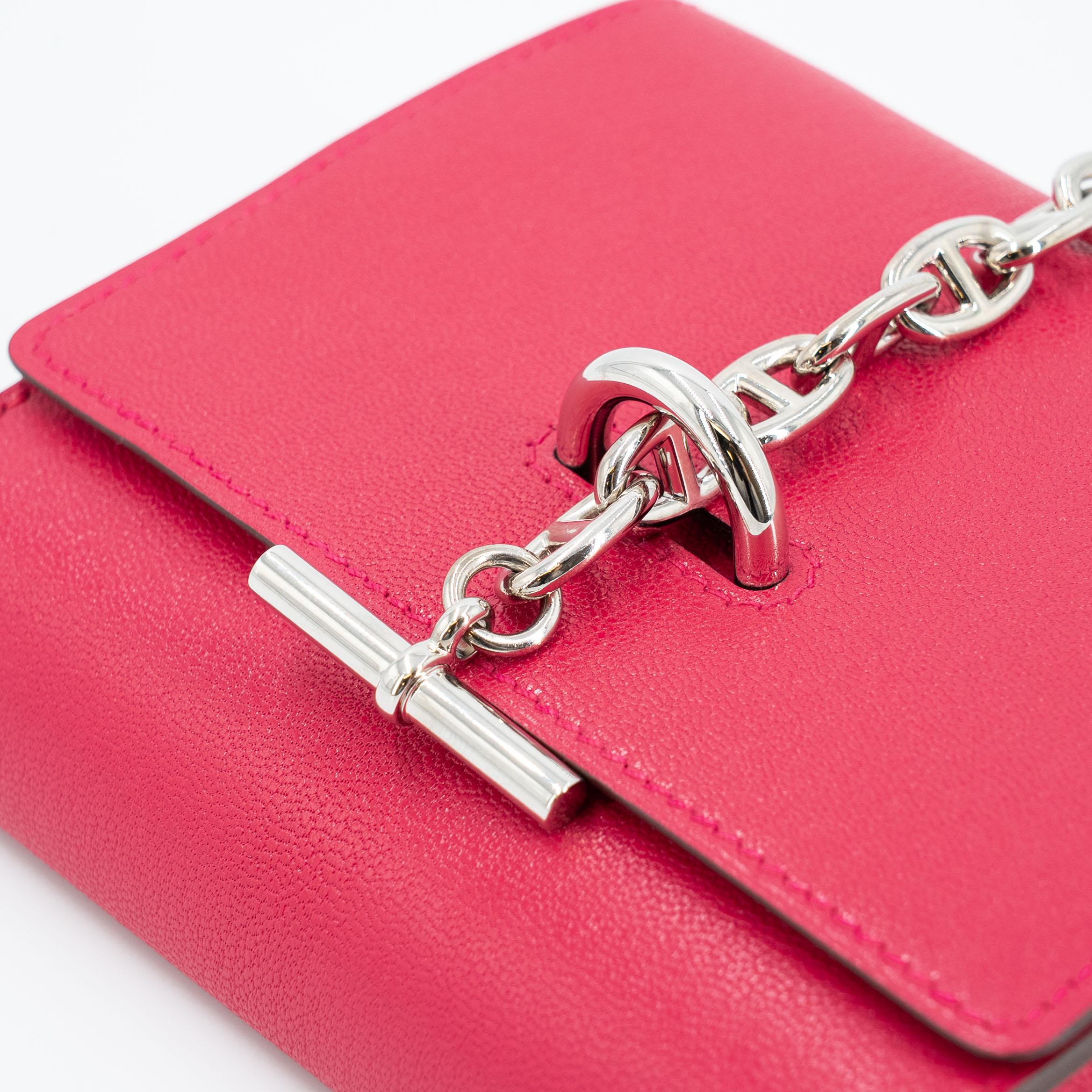 Unused ( Rank NS ) HERMÈS Chaine d'Ancre To Go wallet Rose Extreme (I6) Chamkila Palladium hardware B (2023) - 3