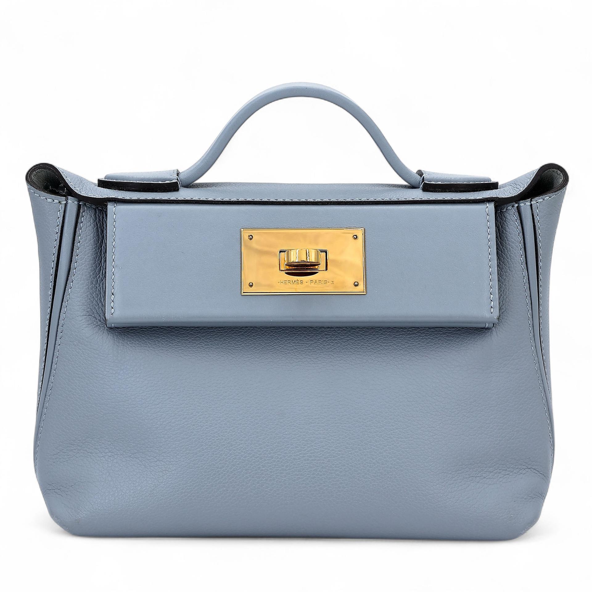 ランク A HERMÈS エルメス ヴァンキャトルミニ ブルーグラシエ (8U) エバーカラー ゴールド金具 Z刻印 (2021) - 1