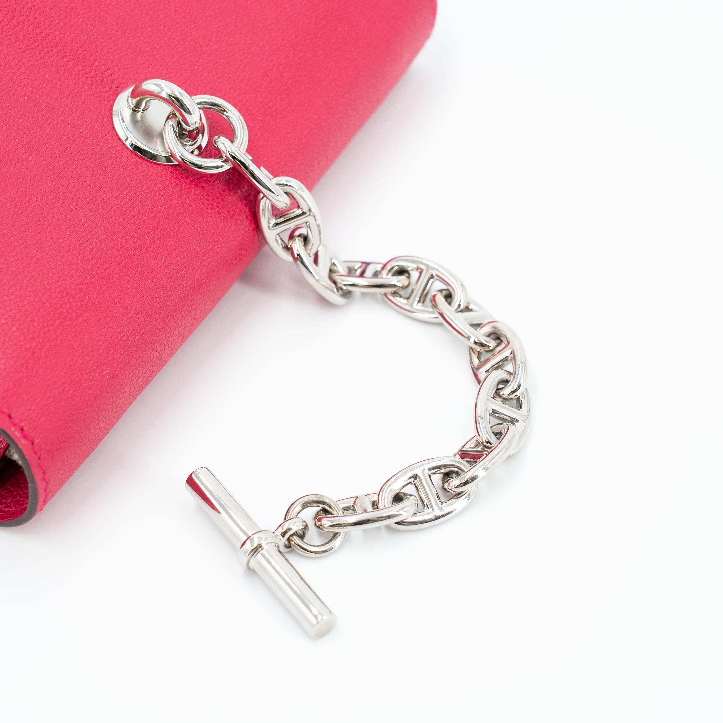 Unused ( Rank NS ) HERMÈS Chaine d'Ancre To Go wallet Rose Extreme (I6) Chamkila Palladium hardware B (2023) - 4