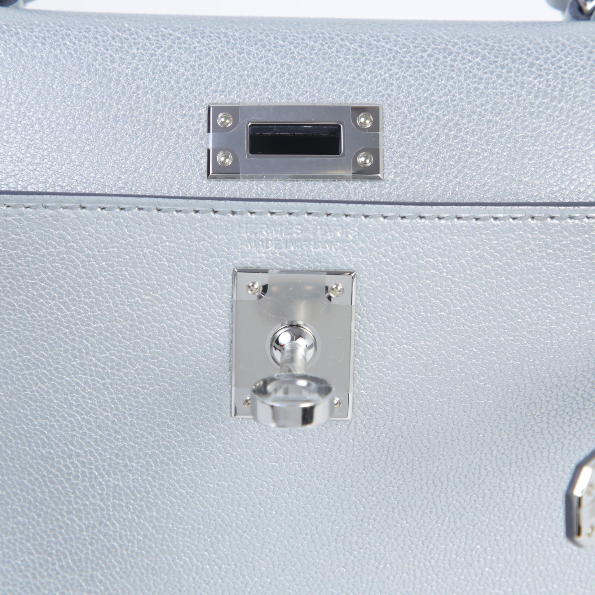 ランク N 新品 HERMÈS エルメス ミニケリー2 アルジャン (05) シェーブルシャムキラ シルバー金具 K刻印 (2025) - 9
