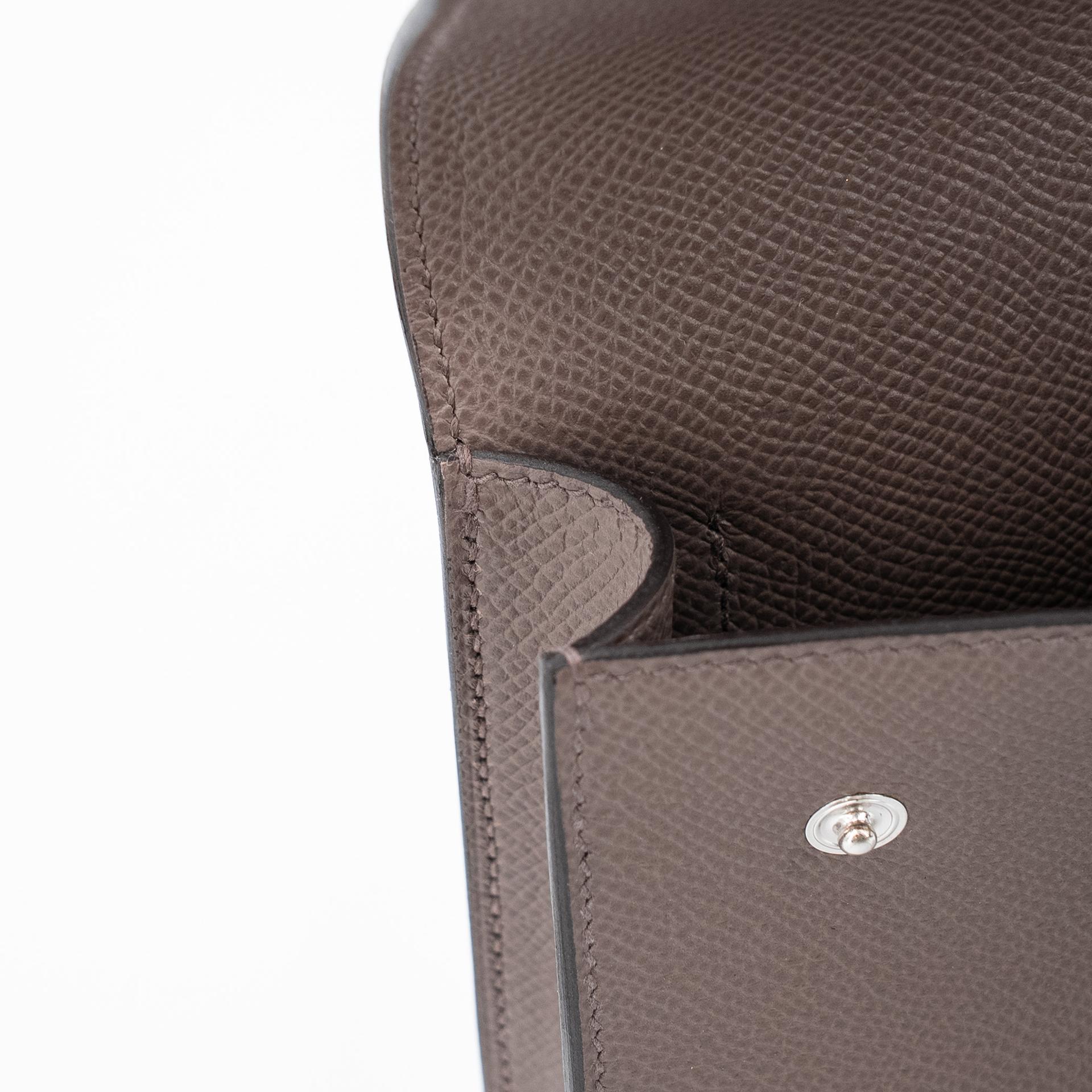 Brand New ( Rank N ) HERMÈS Hermesnap Wallet Etain (8F) Epsom Palladium hardware K (2025) - 19