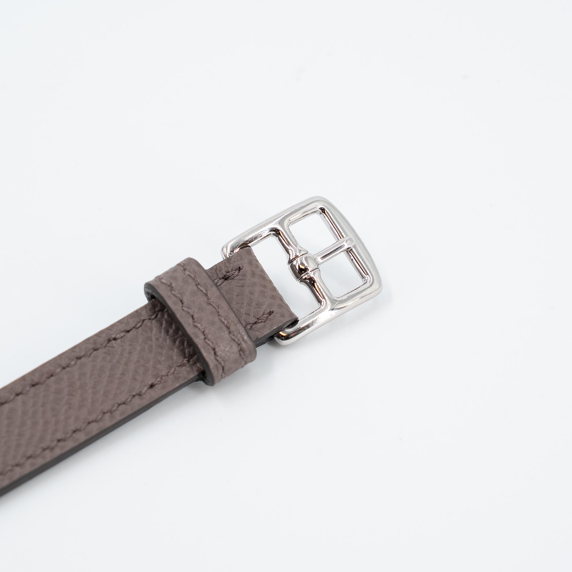Brand New ( Rank N ) HERMÈS Hermesnap Wallet Etain (8F) Epsom Palladium hardware K (2025) - 7