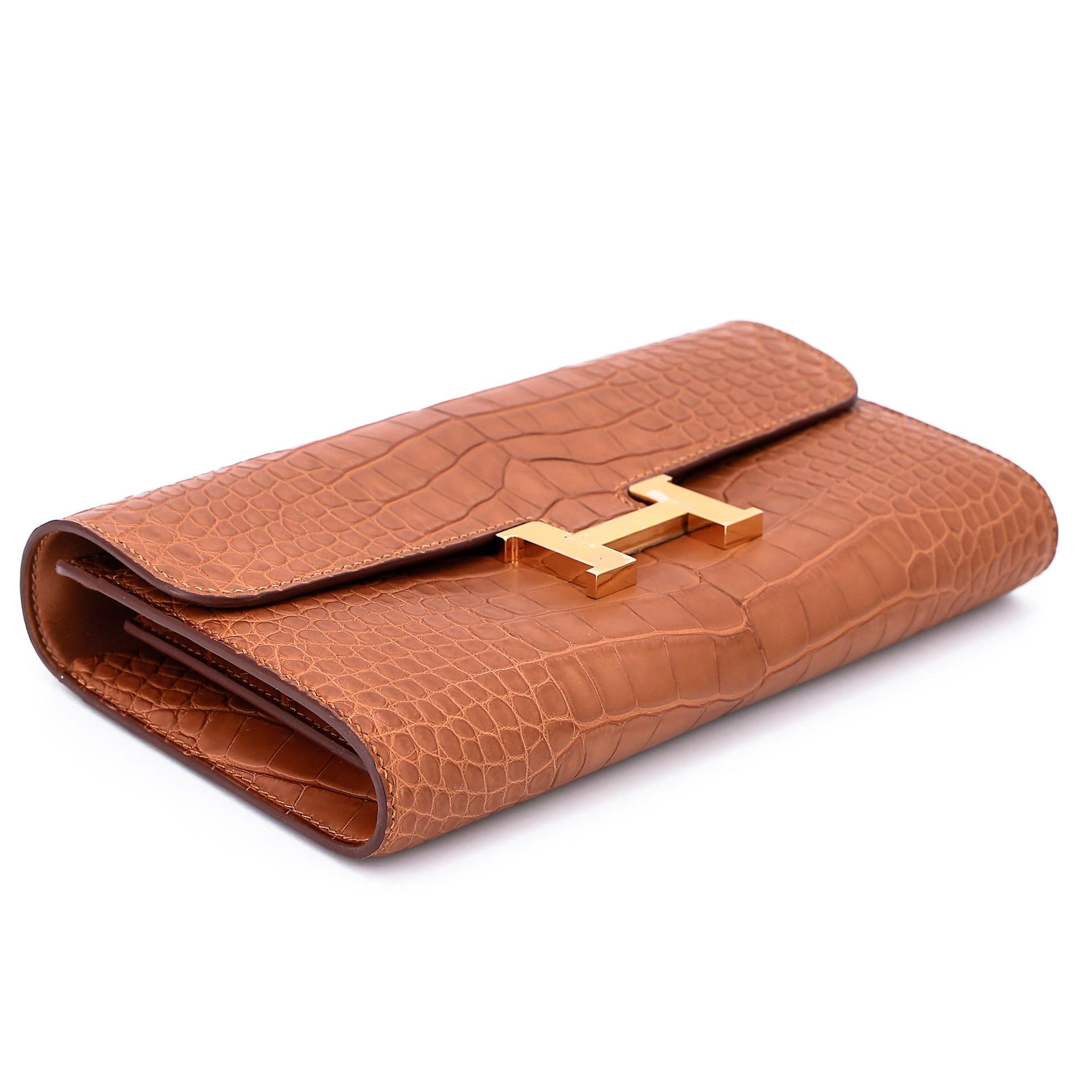 ランク N 新品 HERMÈS エルメス コンスタンストゥーゴー ゴールド (37) クロコダイル アリゲーター マット ゴールド金具 W刻印 (2024) - 5