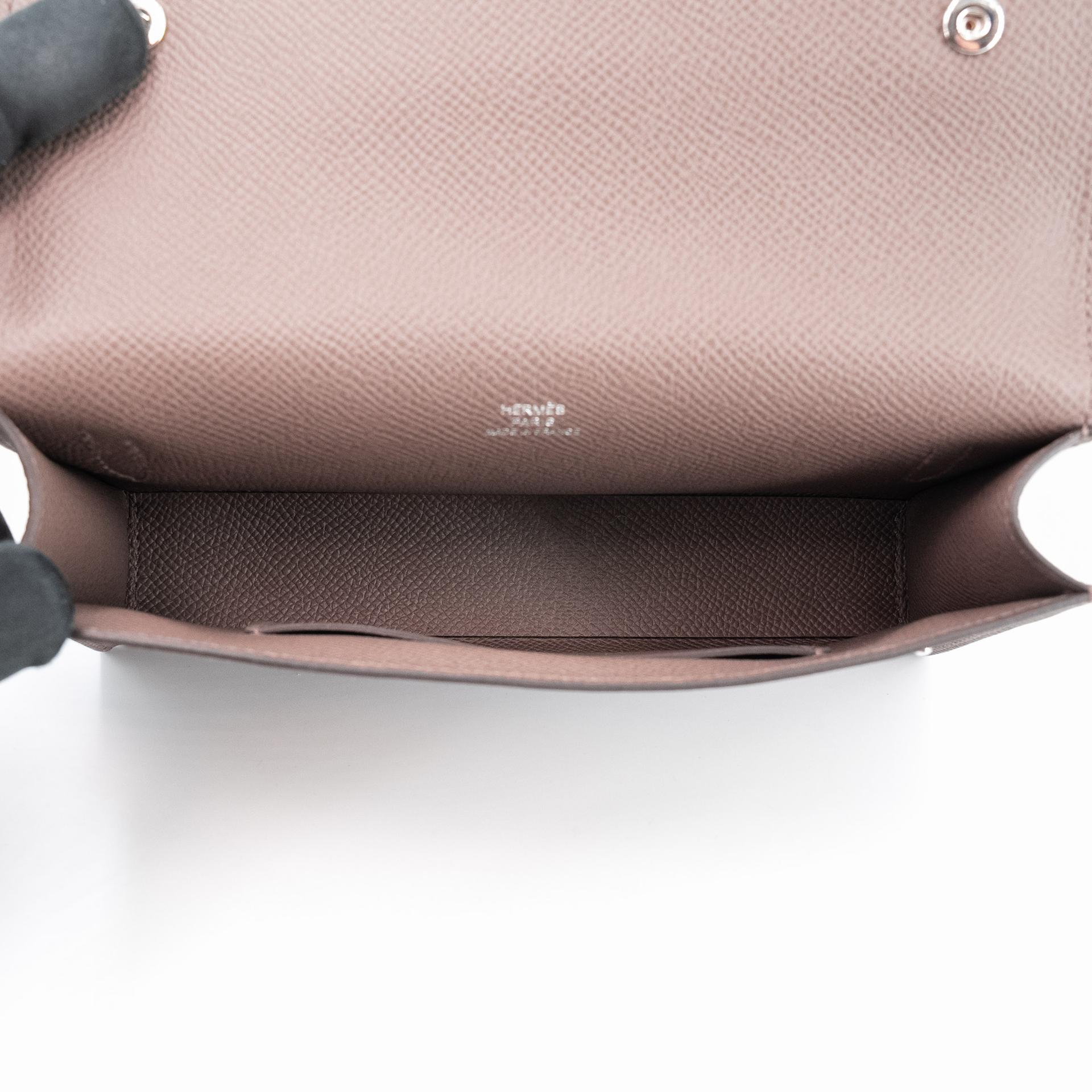 Brand New ( Rank N ) HERMÈS Hermesnap Wallet Etain (8F) Epsom Palladium hardware K (2025) - 20