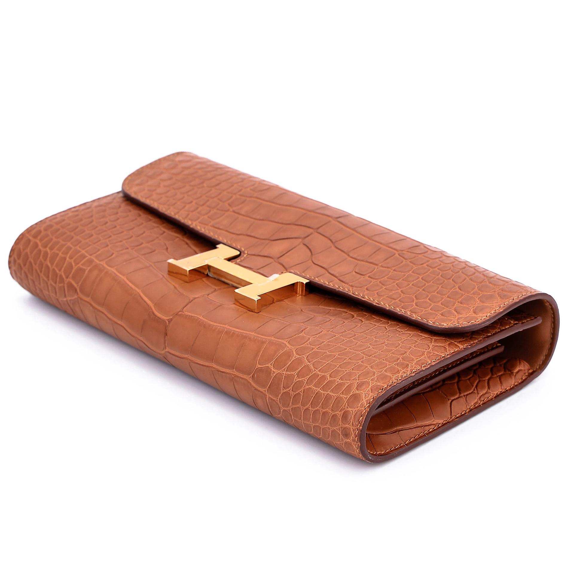 ランク N 新品 HERMÈS エルメス コンスタンストゥーゴー ゴールド (37) クロコダイル アリゲーター マット ゴールド金具 W刻印 (2024) - 4