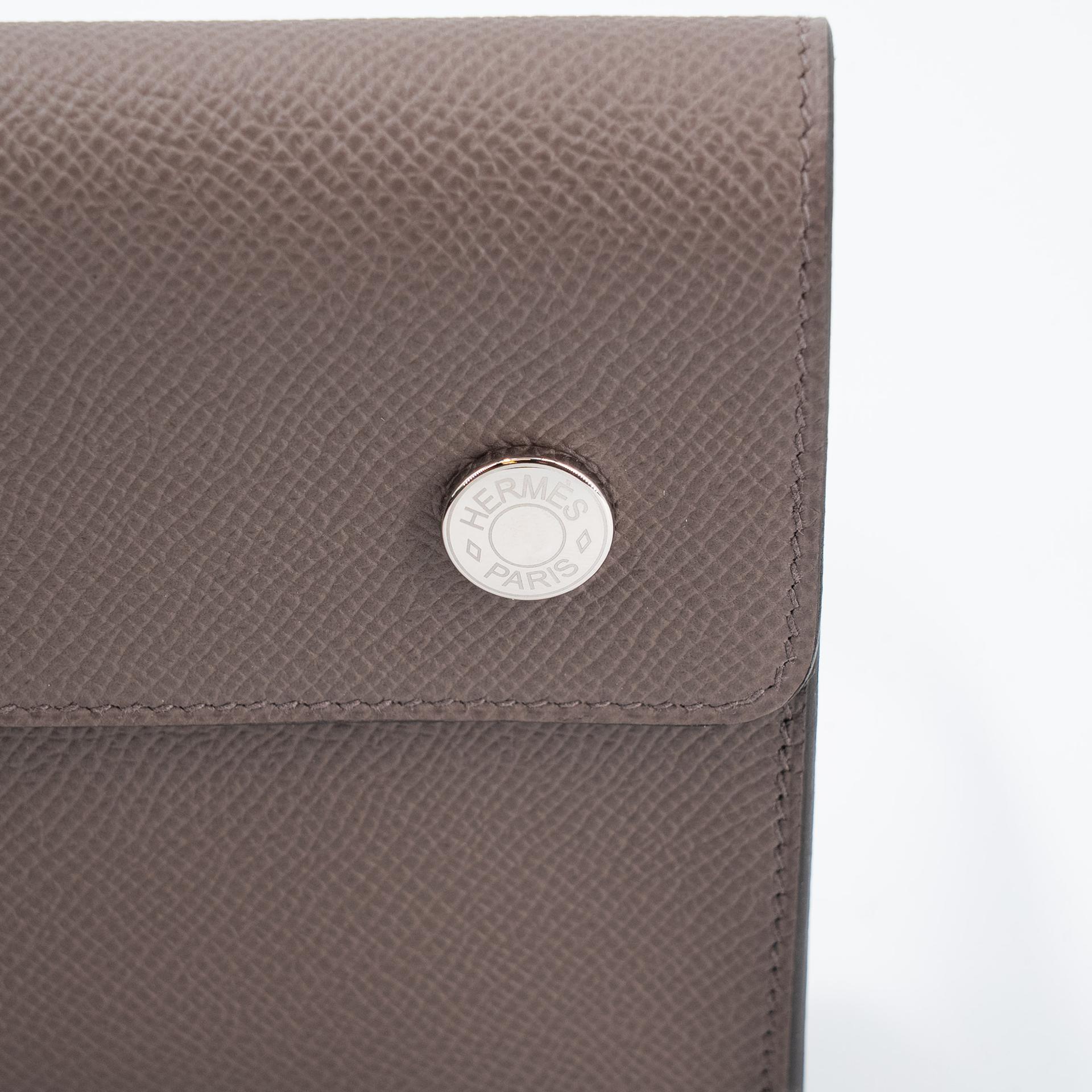 Brand New ( Rank N ) HERMÈS Hermesnap Wallet Etain (8F) Epsom Palladium hardware K (2025) - 14