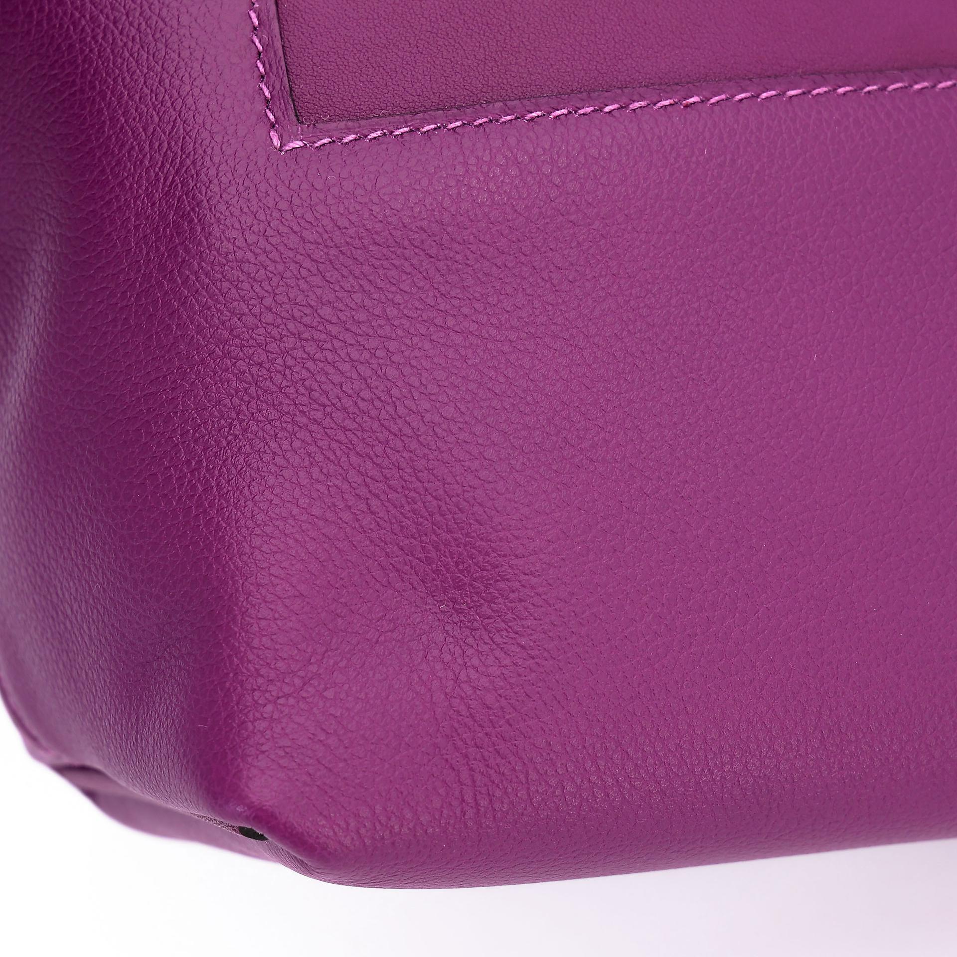 Unused ( Rank NS ) HERMÈS 24/24 - 21 mini Anemone (P9) Evercolor Swift Palladium hardware Y (2020) - 10