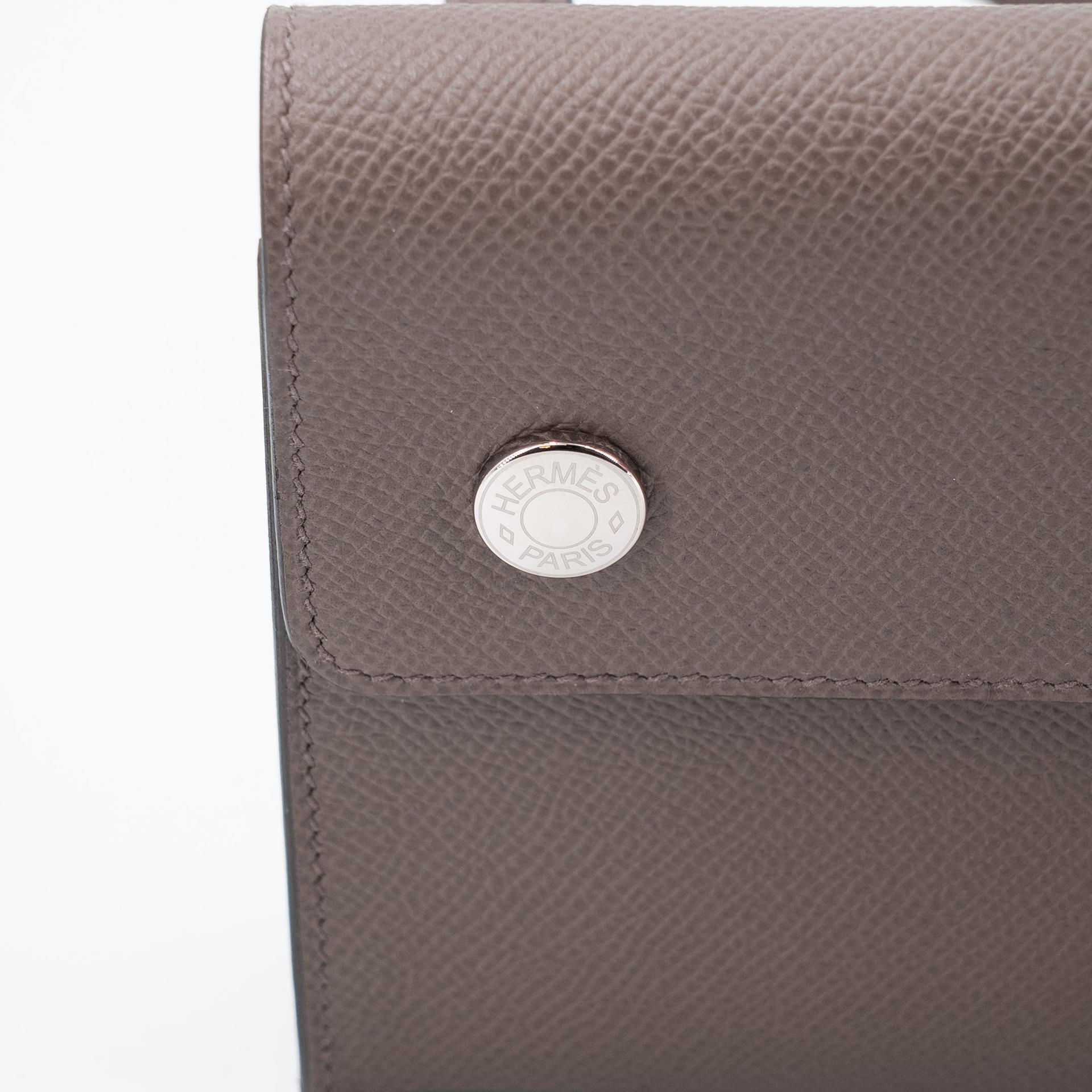 Brand New ( Rank N ) HERMÈS Hermesnap Wallet Etain (8F) Epsom Palladium hardware K (2025) - 15