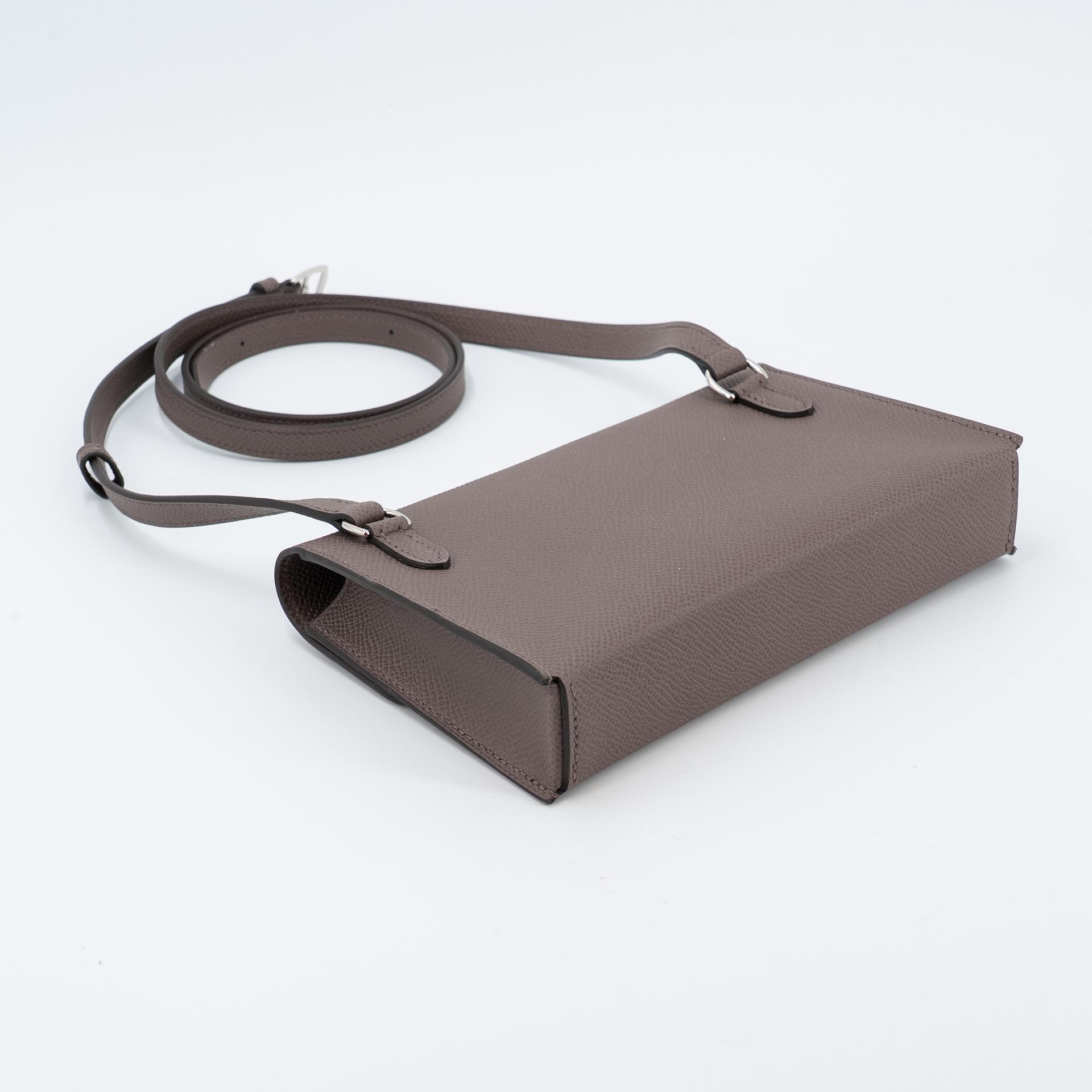 Brand New ( Rank N ) HERMÈS Hermesnap Wallet Etain (8F) Epsom Palladium hardware K (2025) - 12