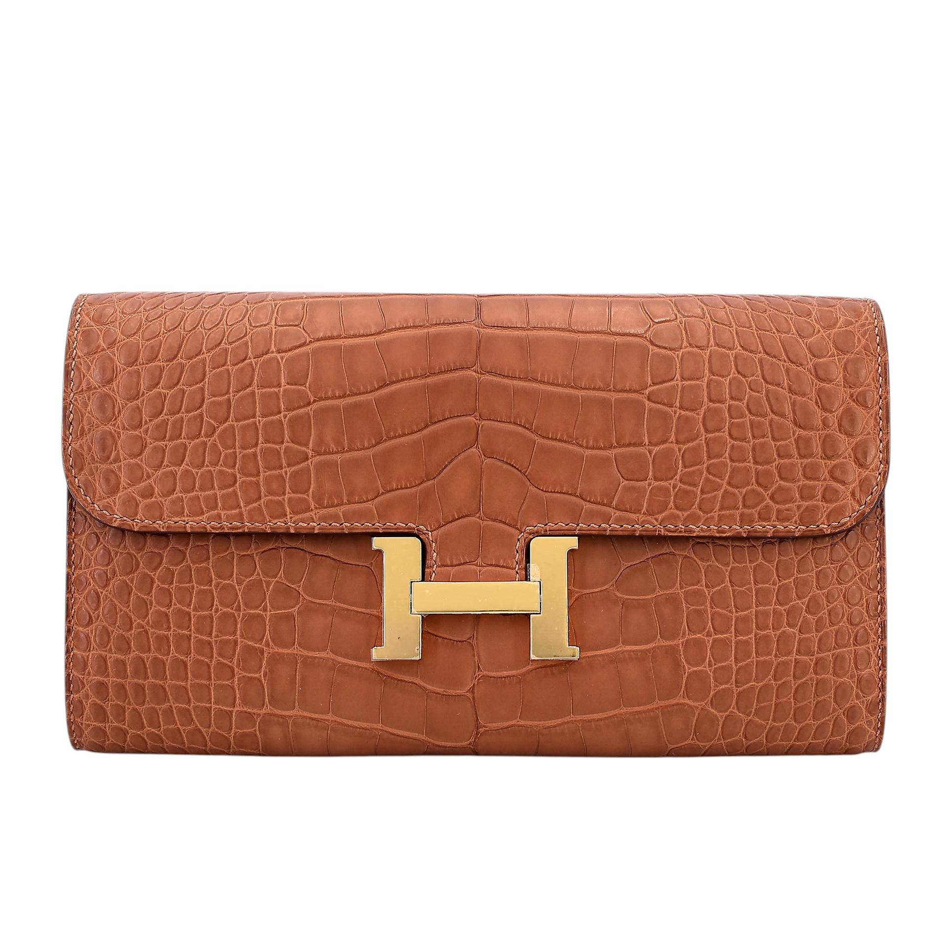 ランク N 新品 HERMÈS エルメス コンスタンストゥーゴー ゴールド (37) クロコダイル アリゲーター マット ゴールド金具 W刻印 (2024) - 1