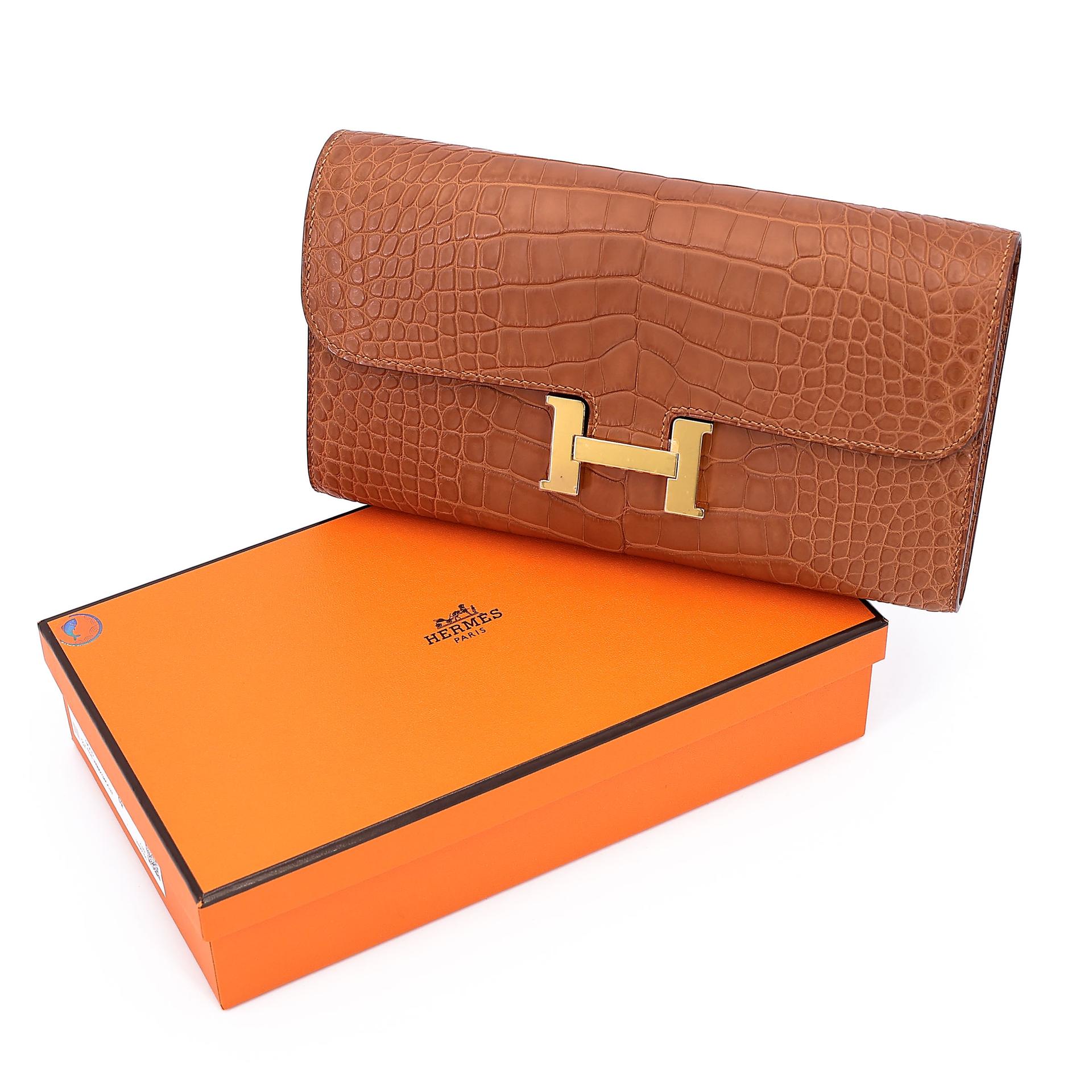 ランク N 新品 HERMÈS エルメス コンスタンストゥーゴー ゴールド (37) クロコダイル アリゲーター マット ゴールド金具 W刻印 (2024) - 3