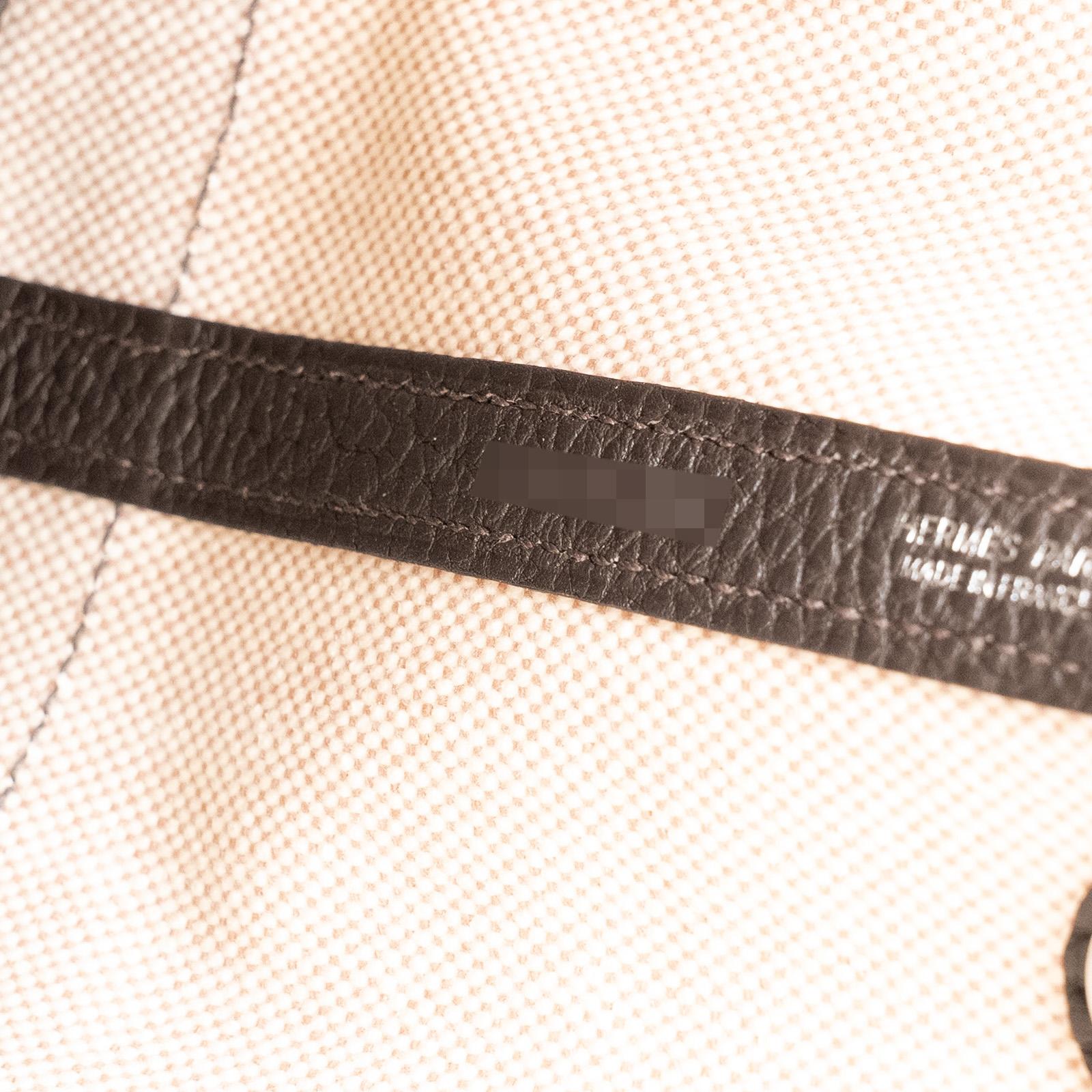 ランク N 新品 HERMÈS エルメス ネオガーデンパーティ バイブラウン（T3） ネゴンダ トワルアッシュ シルバー金具 K刻印 (2025) - 14