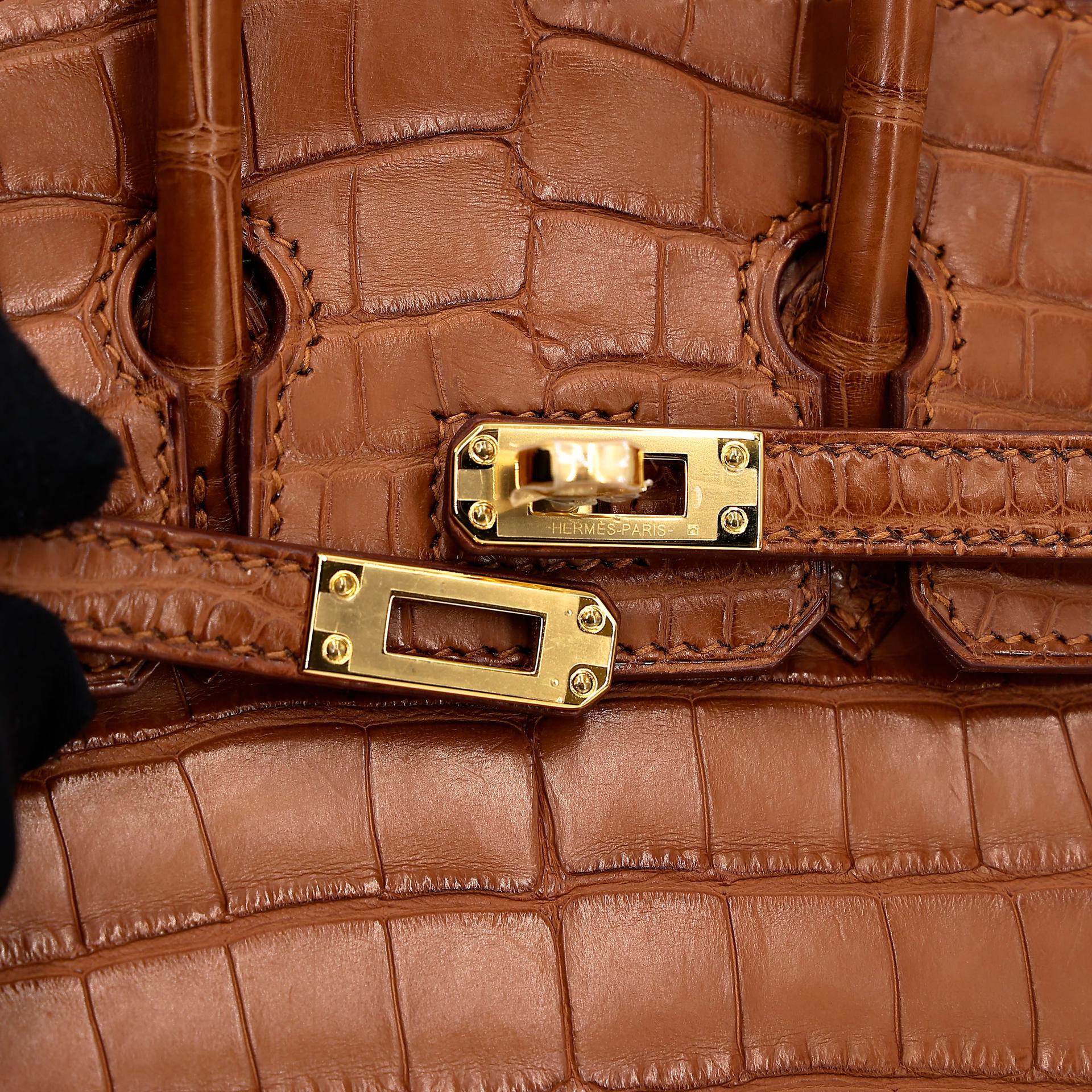 Brand New ( Rank N ) HERMÈS Birkin 20 Sellier Gold (37) Matte Alligator Gold hardware W (2024) - 10