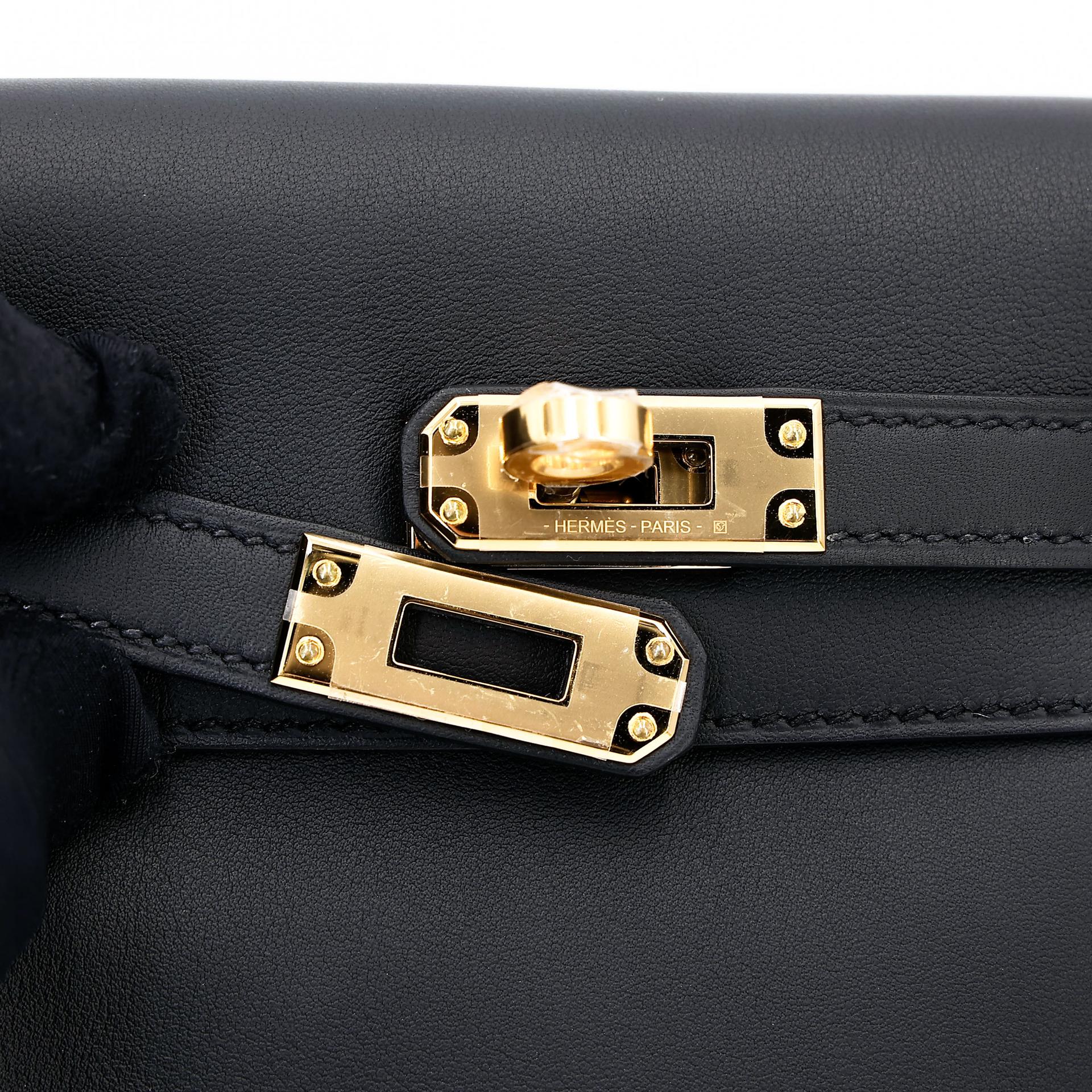 Brand New ( Rank N ) HERMÈS Kelly Jump Noir (89) Swift Gold hardware W (2024) - 17