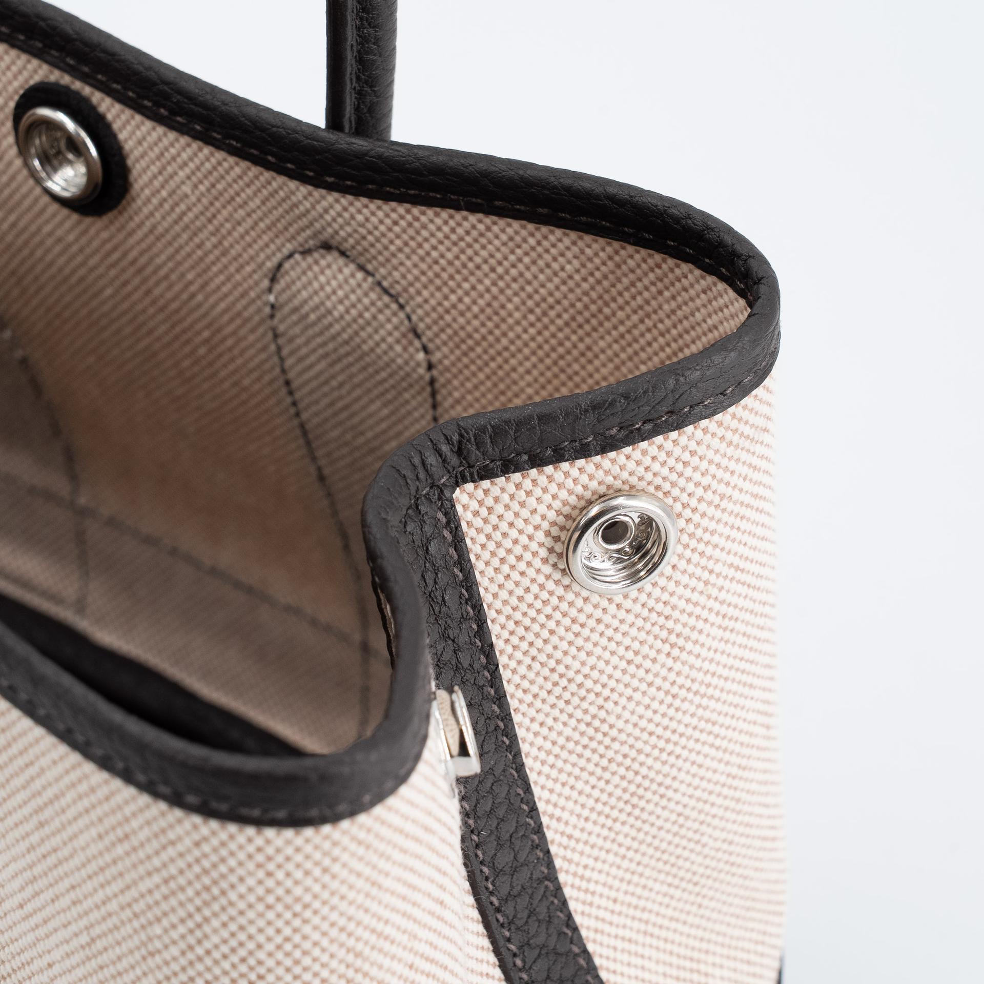 ランク N 新品 HERMÈS エルメス ネオガーデンパーティ バイブラウン（T3） ネゴンダ トワルアッシュ シルバー金具 K刻印 (2025) - 15