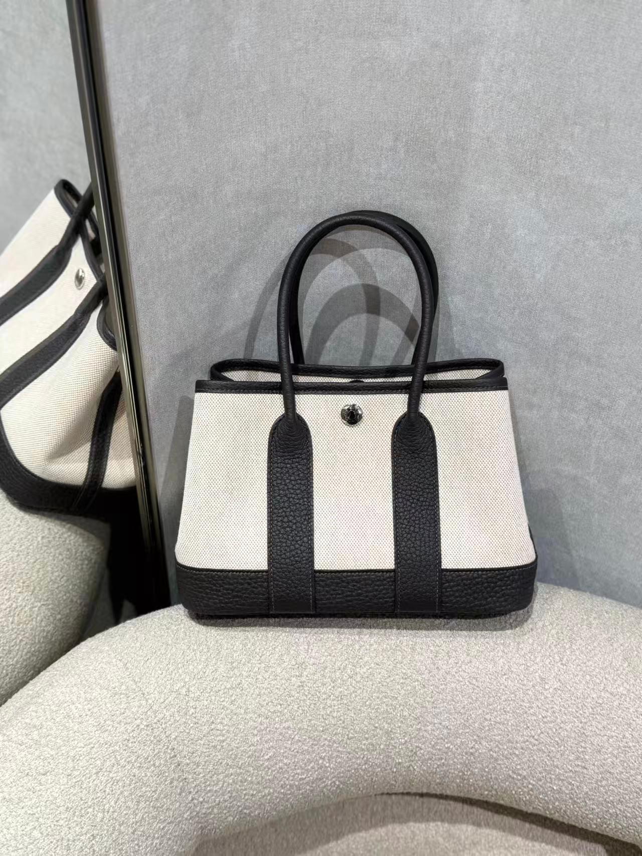 ランク N 新品 HERMÈS エルメス ネオガーデンパーティ バイブラウン（T3） ネゴンダ トワルアッシュ シルバー金具 K刻印 (2025) - 3