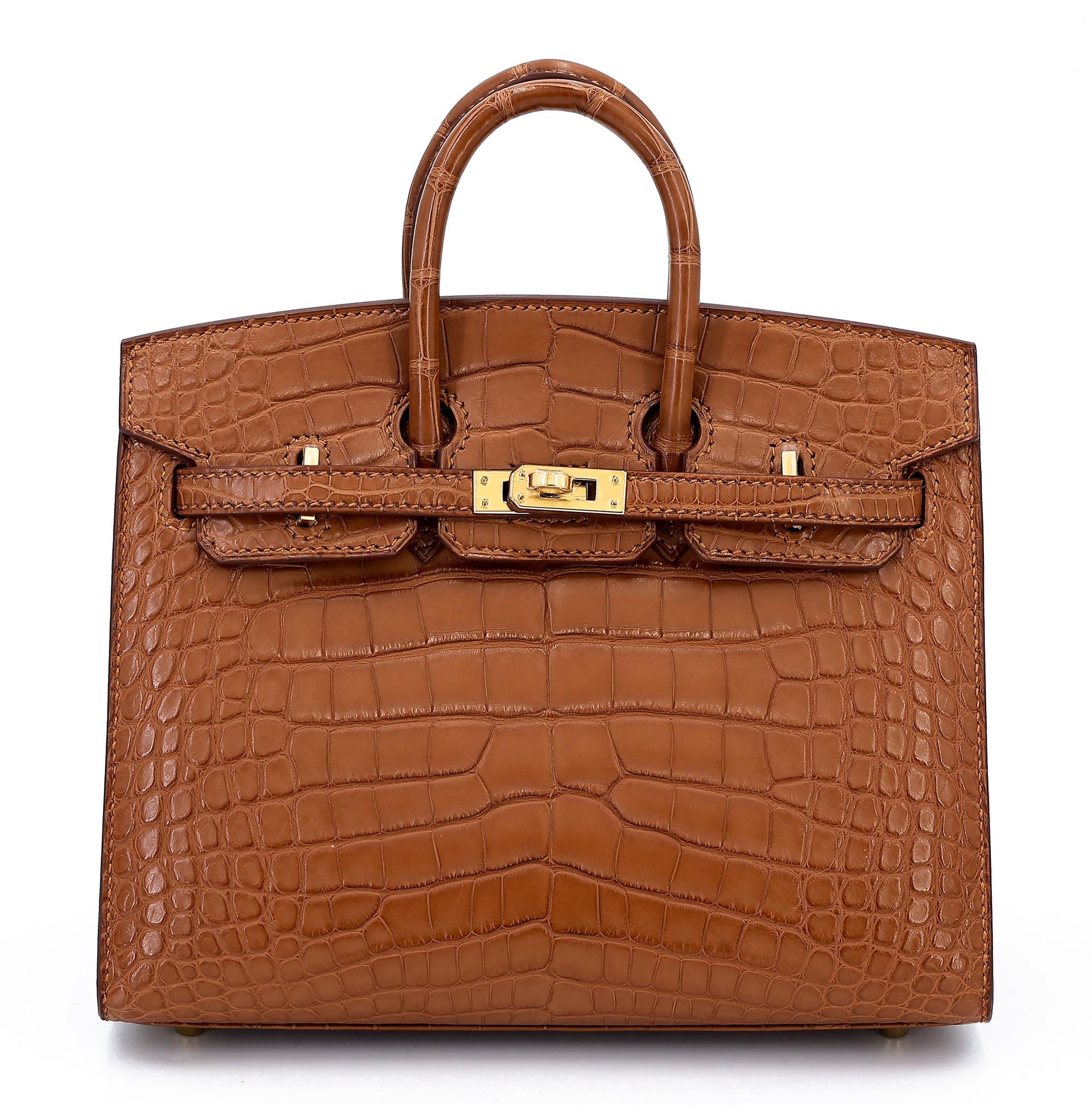 Brand New ( Rank N ) HERMÈS Birkin 20 Sellier Gold (37) Matte Alligator Gold hardware W (2024) - 1