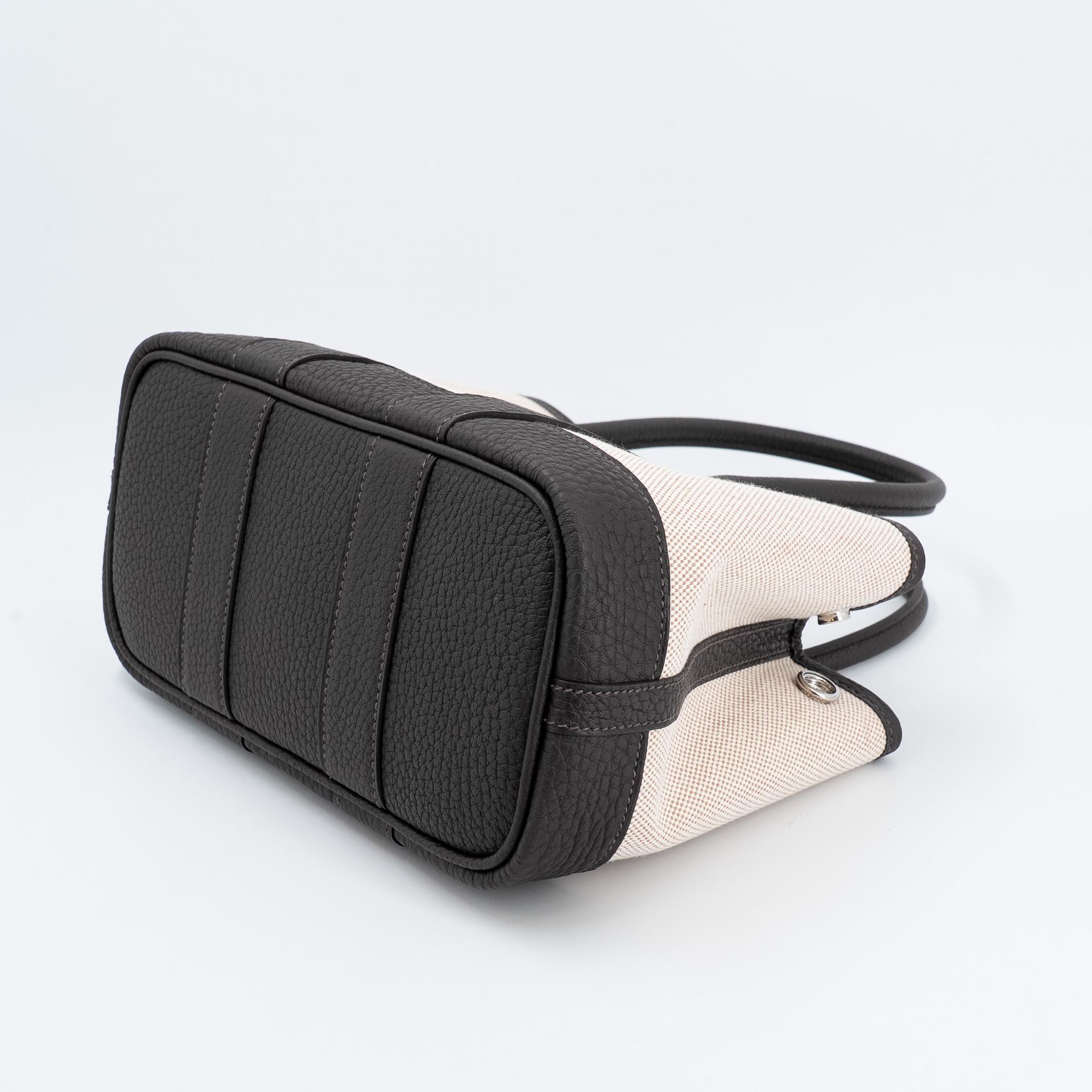 ランク N 新品 HERMÈS エルメス ネオガーデンパーティ バイブラウン（T3） ネゴンダ トワルアッシュ シルバー金具 K刻印 (2025) - 8