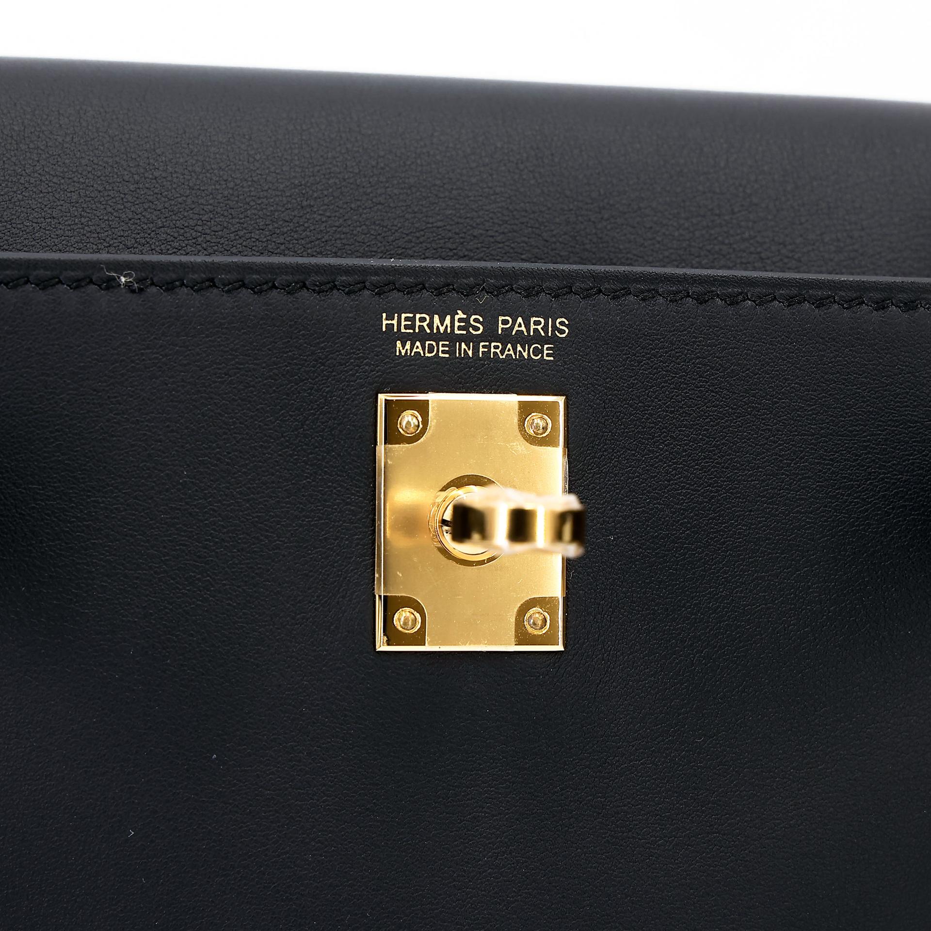 Brand New ( Rank N ) HERMÈS Kelly Jump Noir (89) Swift Gold hardware W (2024) - 22