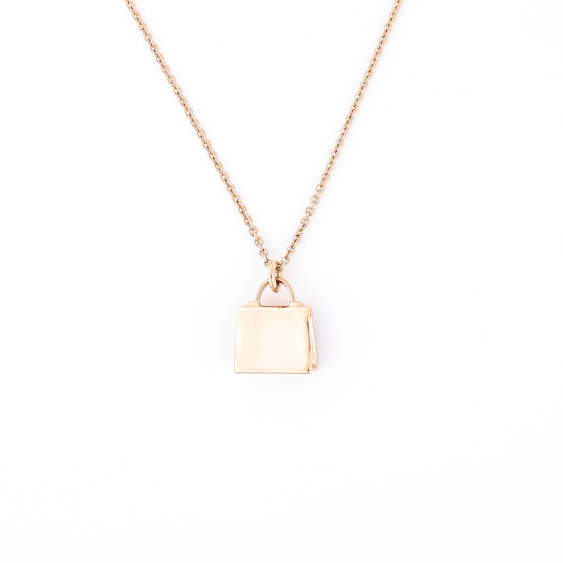 Brand New ( Rank N ) HERMÈS Amulettes Kelly Pendant Rose Gold Diamond 18K Rose Gold - 6
