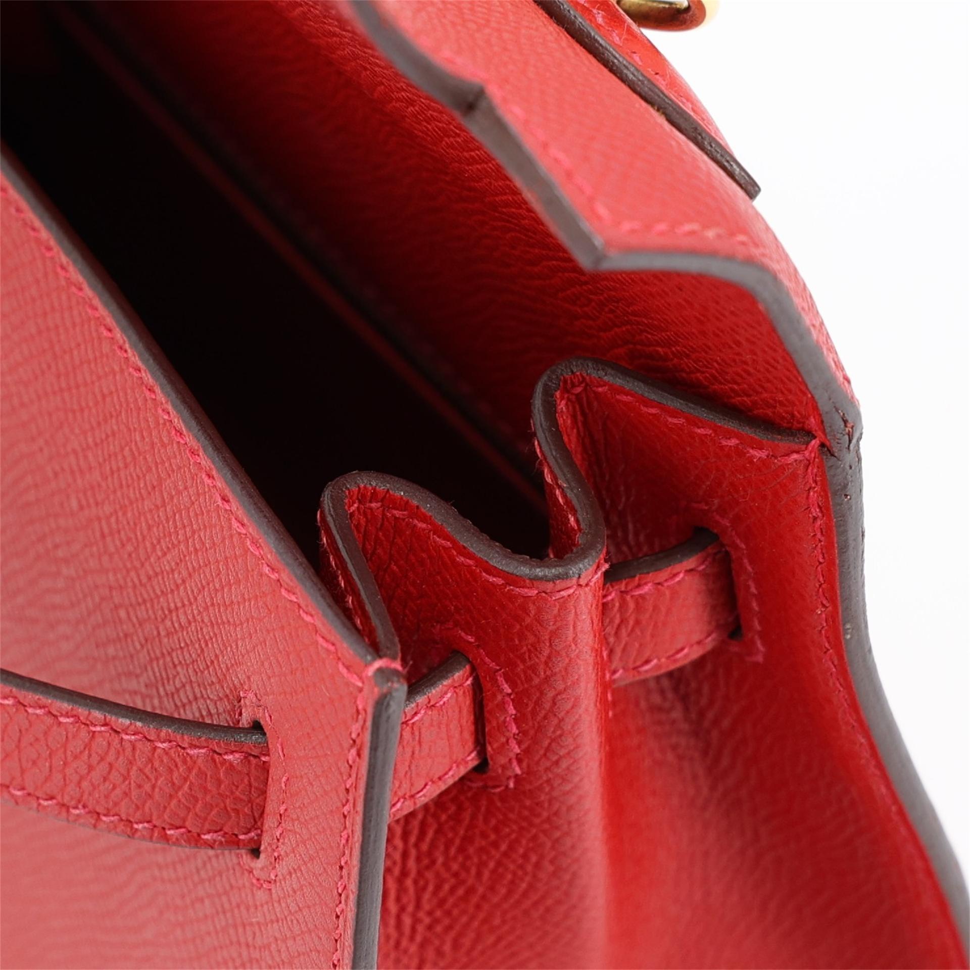 ランク A HERMÈS エルメス ケリー25 セリエ ルージュカザック (Q5) エプソン ゴールド金具 T刻印 (2015) - 15