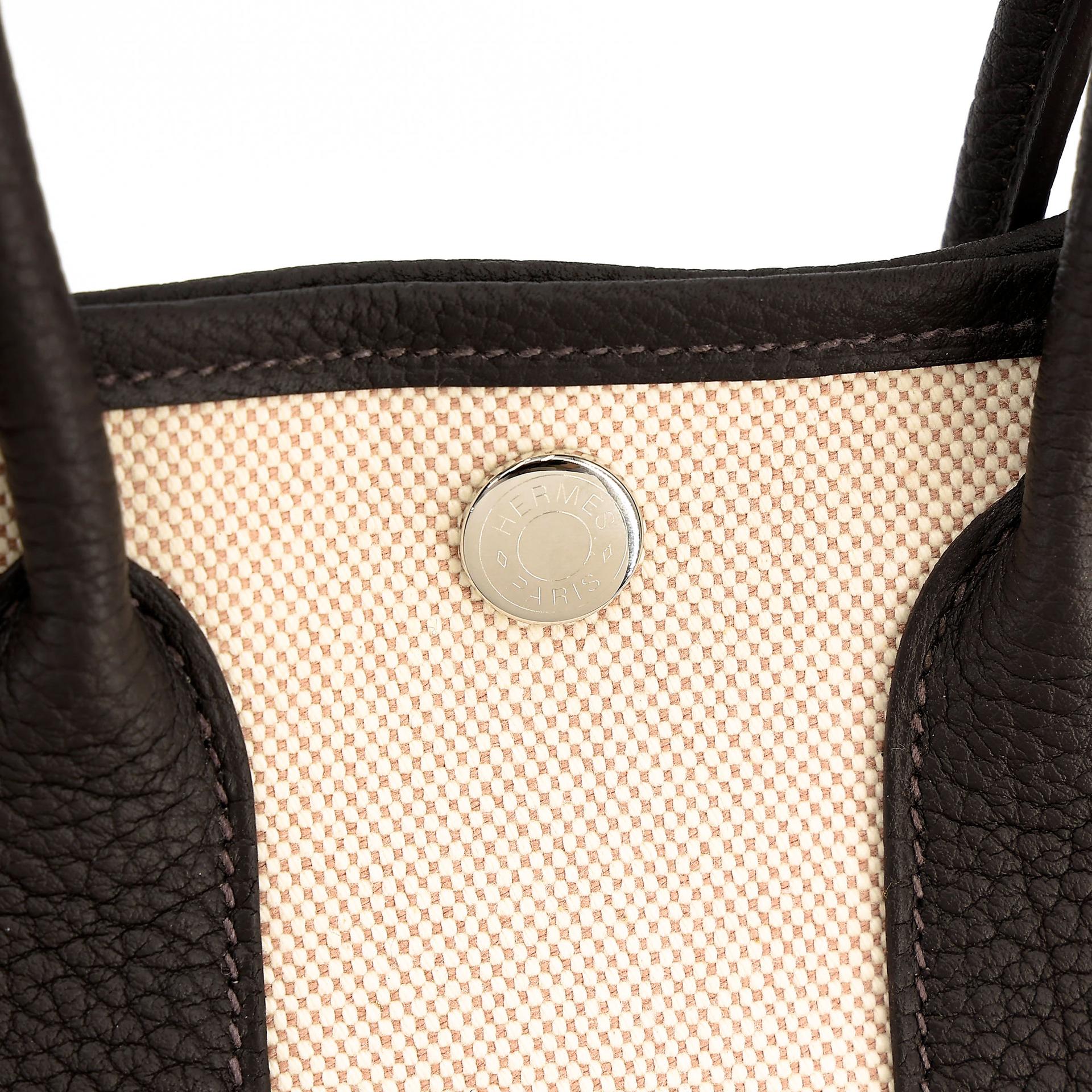 ランク N 新品 HERMÈS エルメス ネオガーデンパーティ バイブラウン（T3） トワルアッシュ ネゴンダ シルバー金具 K刻印 (2025) - 10