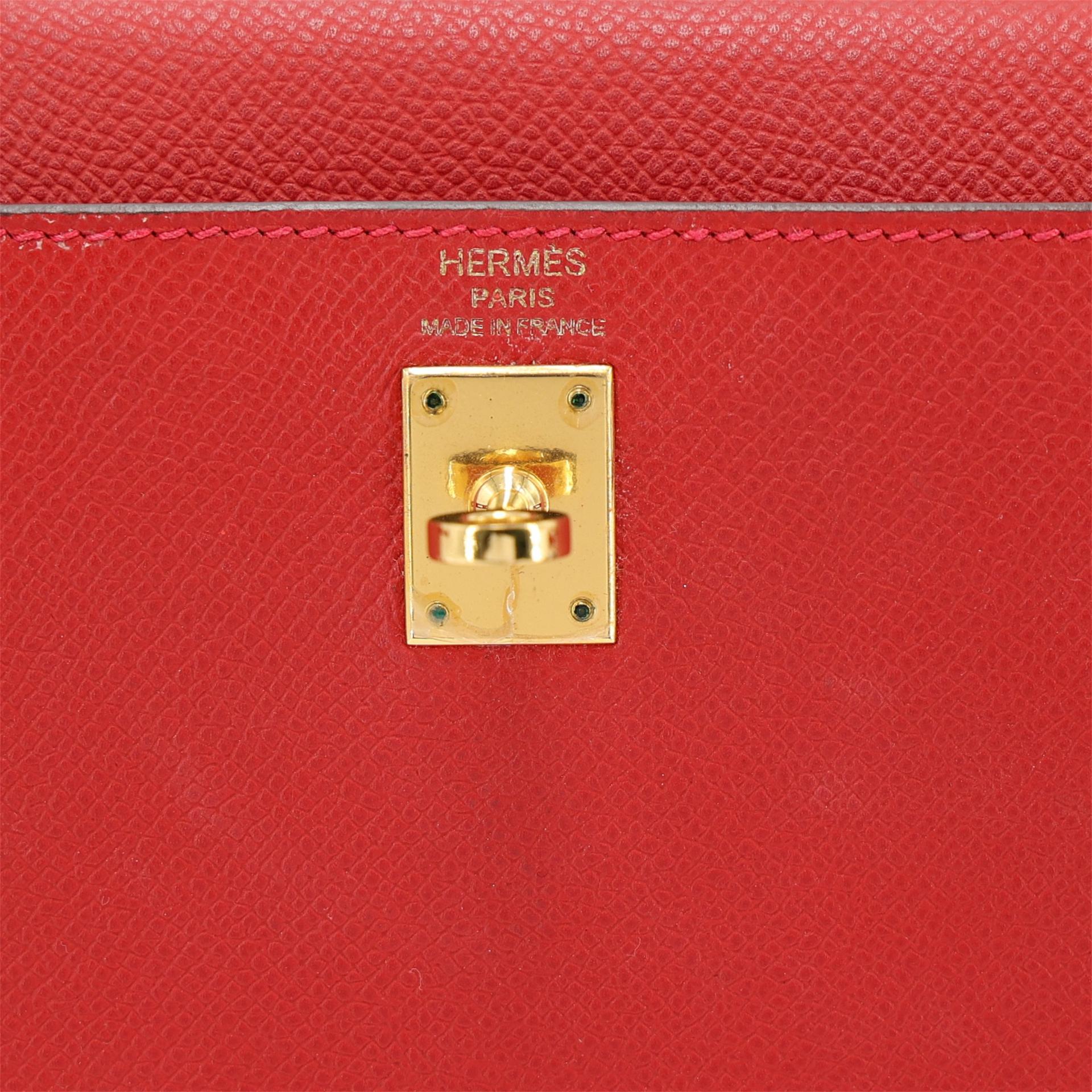ランク A HERMÈS エルメス ケリー25 セリエ ルージュカザック (Q5) エプソン ゴールド金具 T刻印 (2015) - 12
