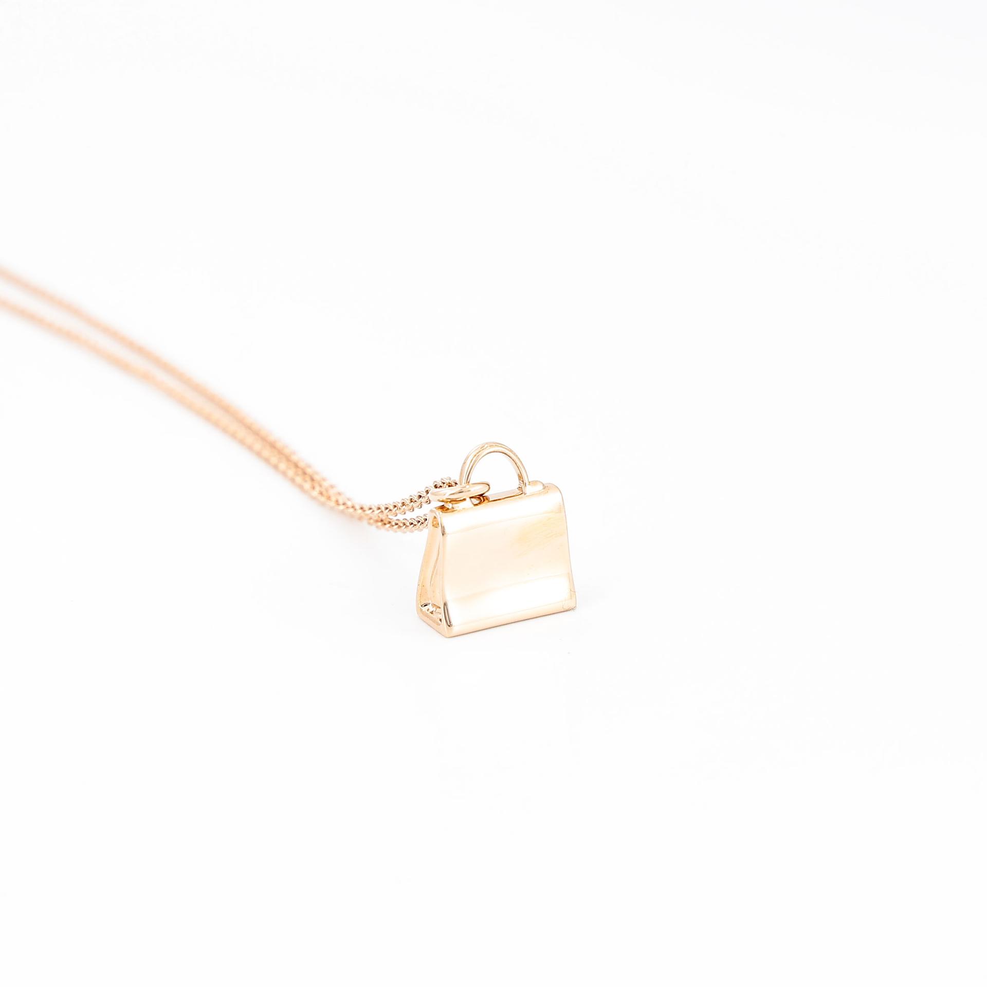 Brand New ( Rank N ) HERMÈS Amulettes Kelly Pendant Rose Gold Diamond 18K Rose Gold - 9