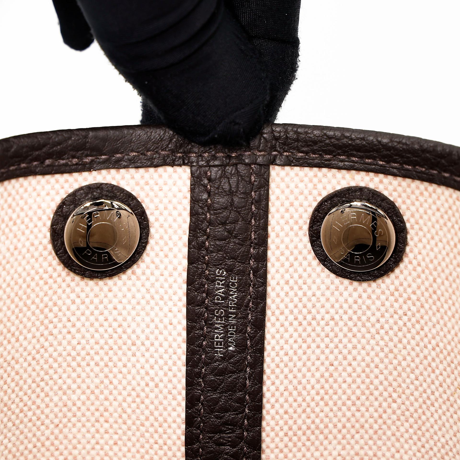 ランク N 新品 HERMÈS エルメス ネオガーデンパーティ バイブラウン（T3） トワルアッシュ ネゴンダ シルバー金具 K刻印 (2025) - 12