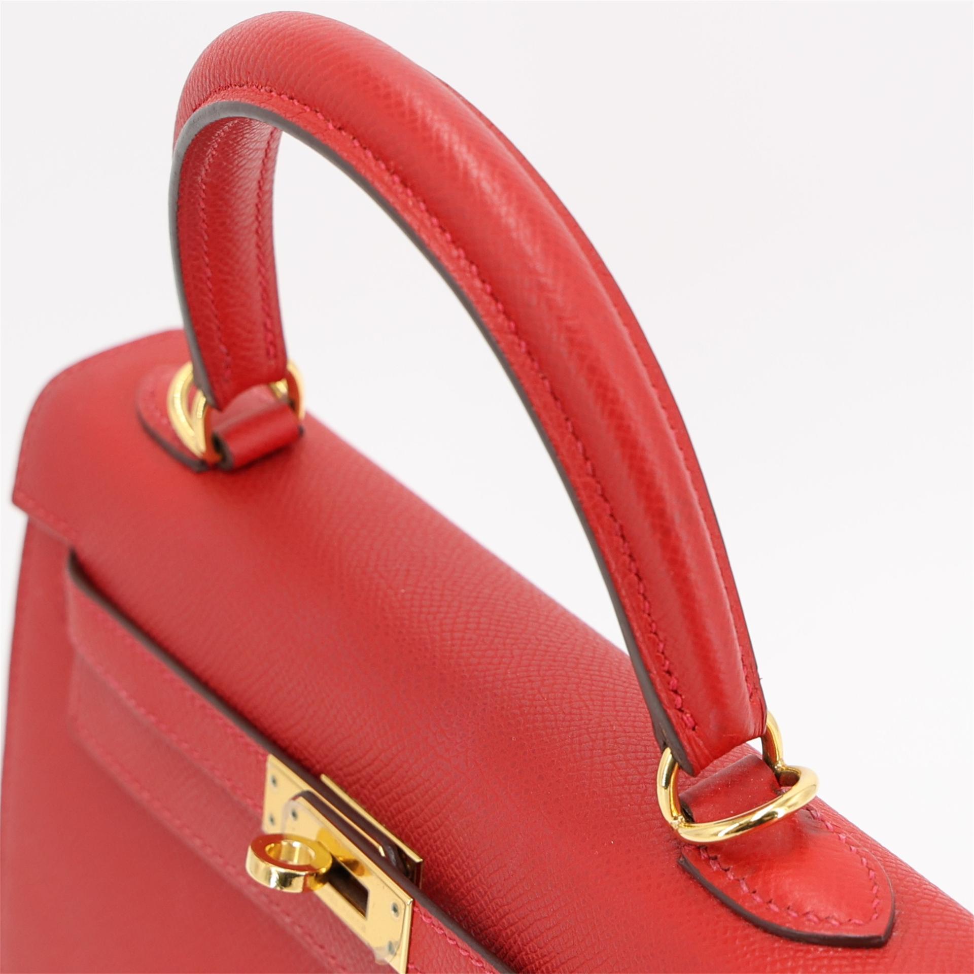ランク A HERMÈS エルメス ケリー25 セリエ ルージュカザック (Q5) エプソン ゴールド金具 T刻印 (2015) - 5