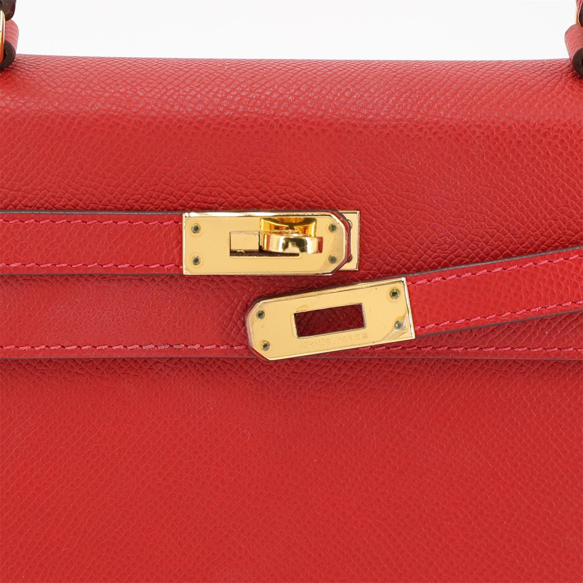 ランク A HERMÈS エルメス ケリー25 セリエ ルージュカザック (Q5) エプソン ゴールド金具 T刻印 (2015) - 10