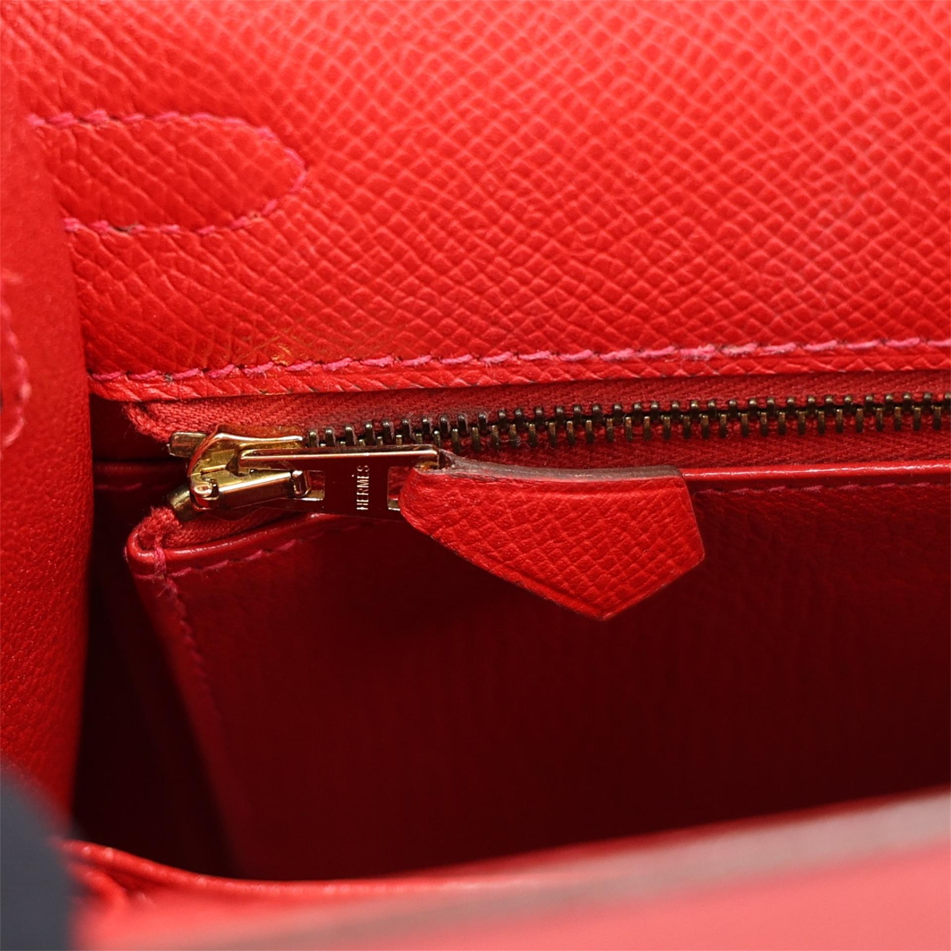 ランク A HERMÈS エルメス ケリー25 セリエ ルージュカザック (Q5) エプソン ゴールド金具 T刻印 (2015) - 16