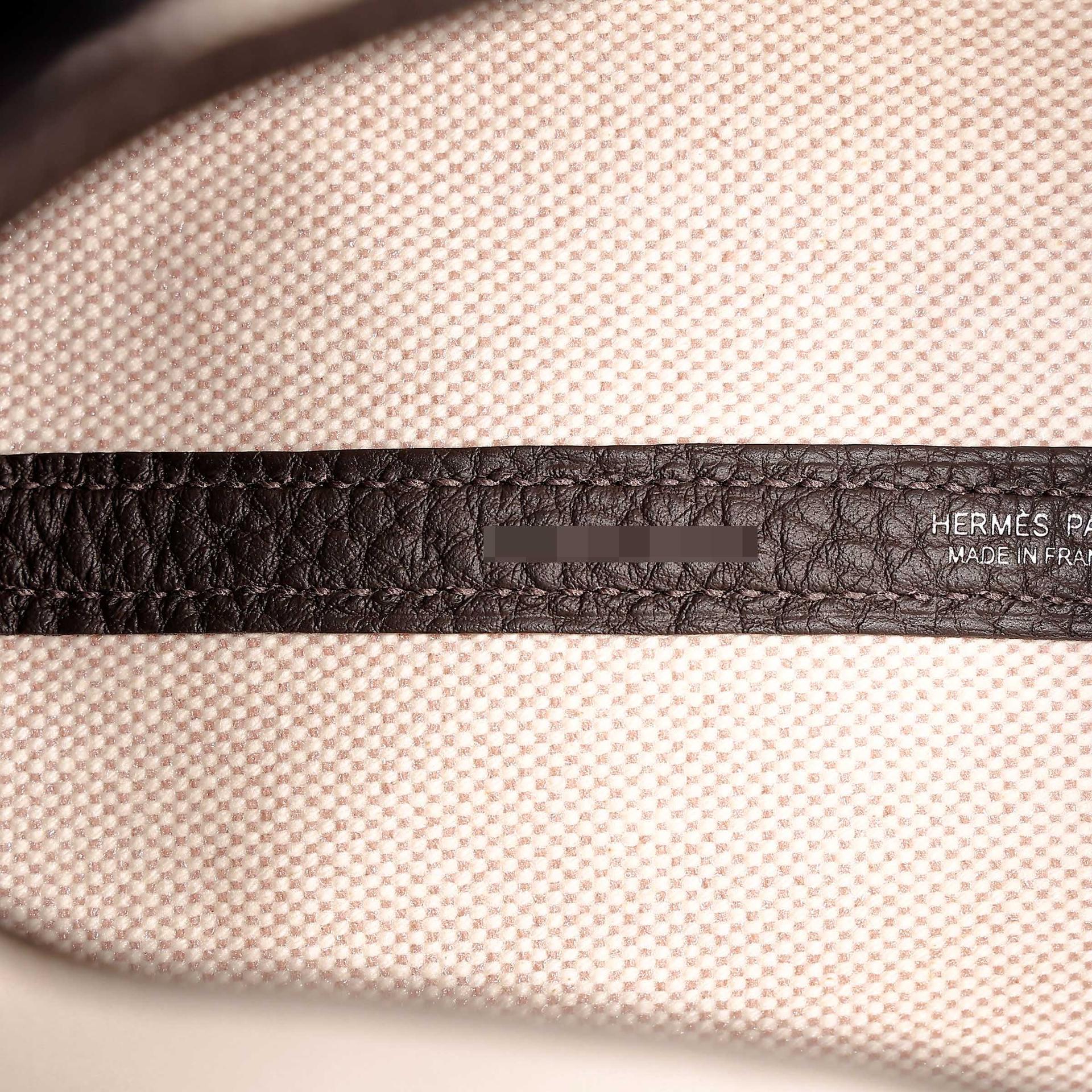 ランク N 新品 HERMÈS エルメス ネオガーデンパーティ バイブラウン（T3） トワルアッシュ ネゴンダ シルバー金具 K刻印 (2025) - 15
