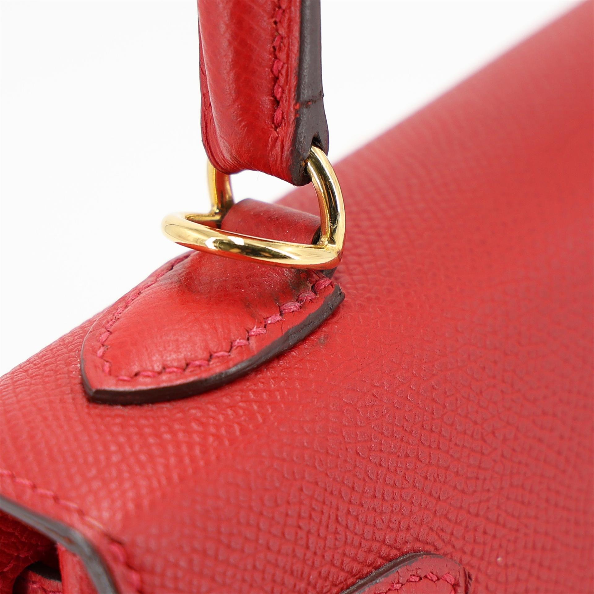 ランク A HERMÈS エルメス ケリー25 セリエ ルージュカザック (Q5) エプソン ゴールド金具 T刻印 (2015) - 19