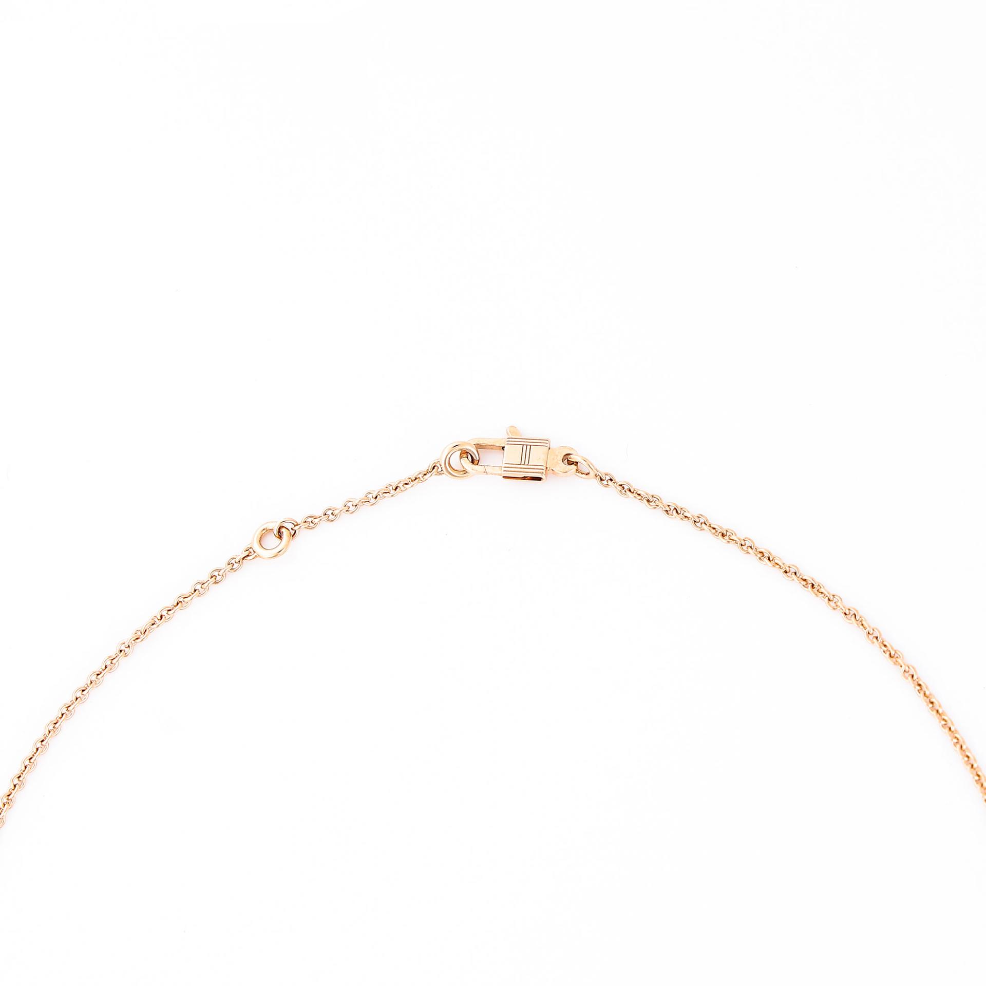 Brand New ( Rank N ) HERMÈS Amulettes Kelly Pendant Rose Gold Diamond 18K Rose Gold - 7