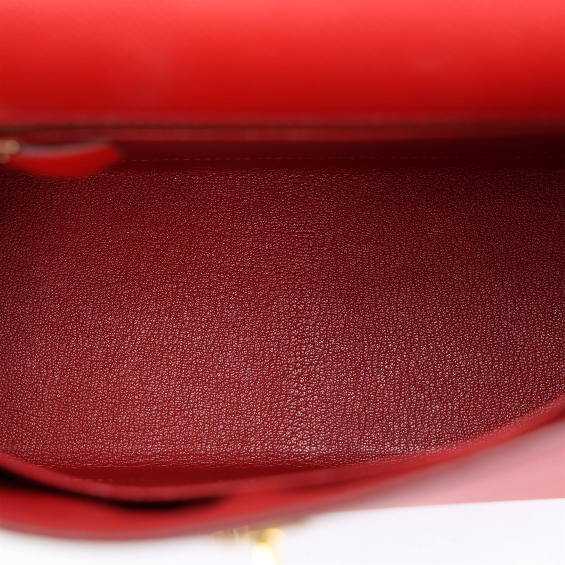 ランク A HERMÈS エルメス ケリー25 セリエ ルージュカザック (Q5) エプソン ゴールド金具 T刻印 (2015) - 13