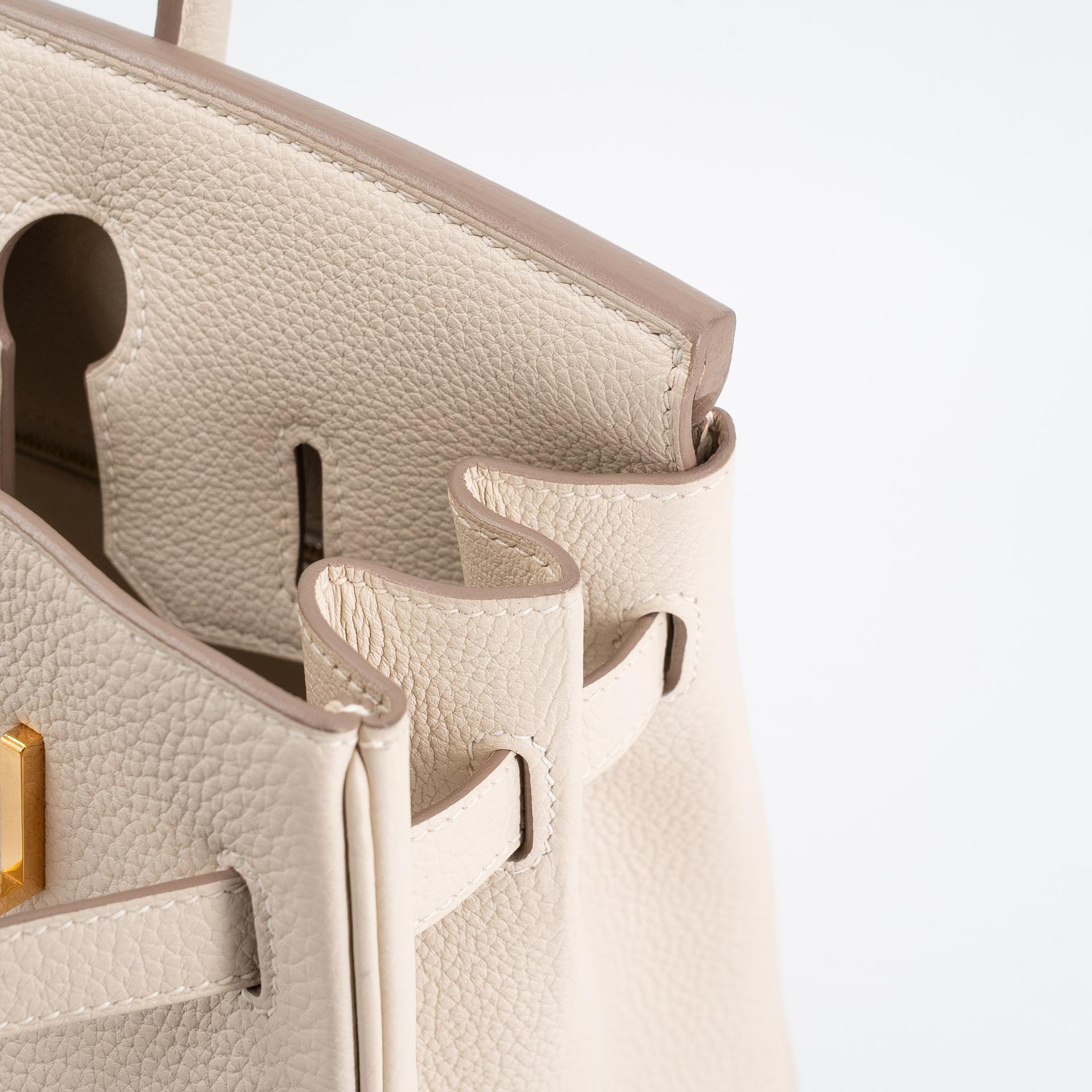 Very Good ( Rank A) HERMÈS Birkin 30 Craie (10) Togo Gold hardware Y (2020) - 12