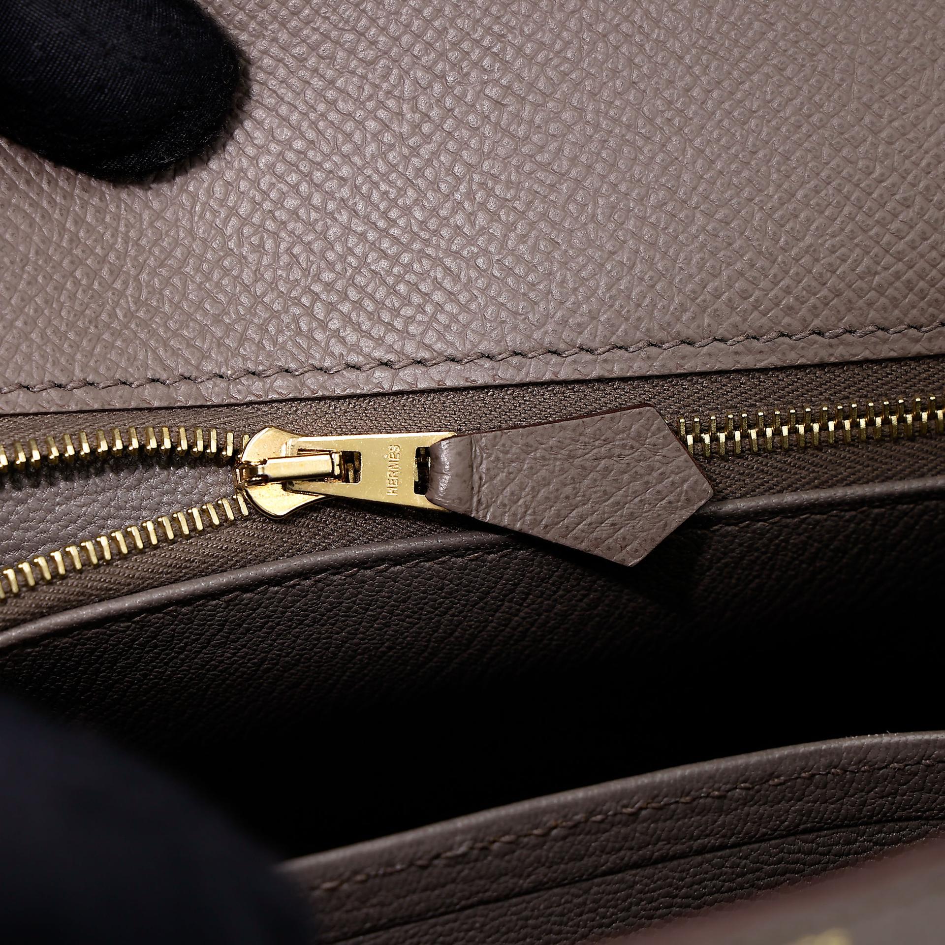 ランク A HERMÈS エルメス ケリー25 セリエ エタン (8F) エプソン ゴールド金具 A刻印 (2017) - 21